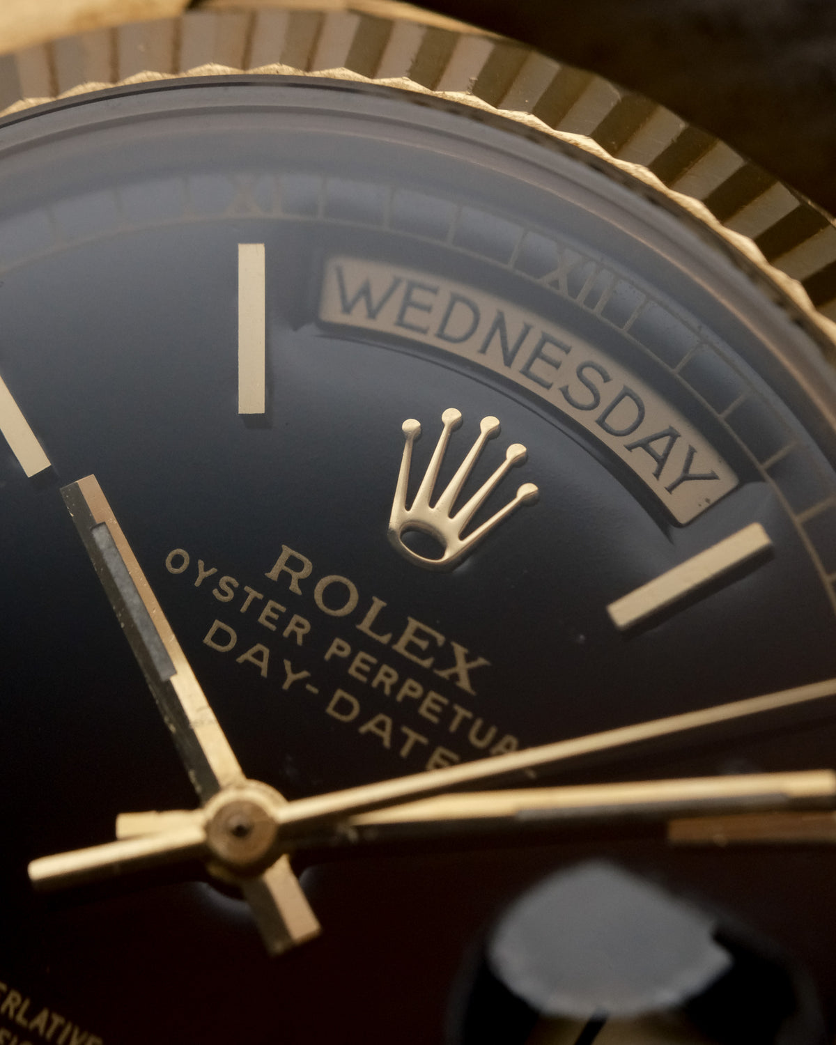 Rolex Day-Date 18038 – Black Roman Track Dial – 1986 - VAT REFUND POSSIBLE