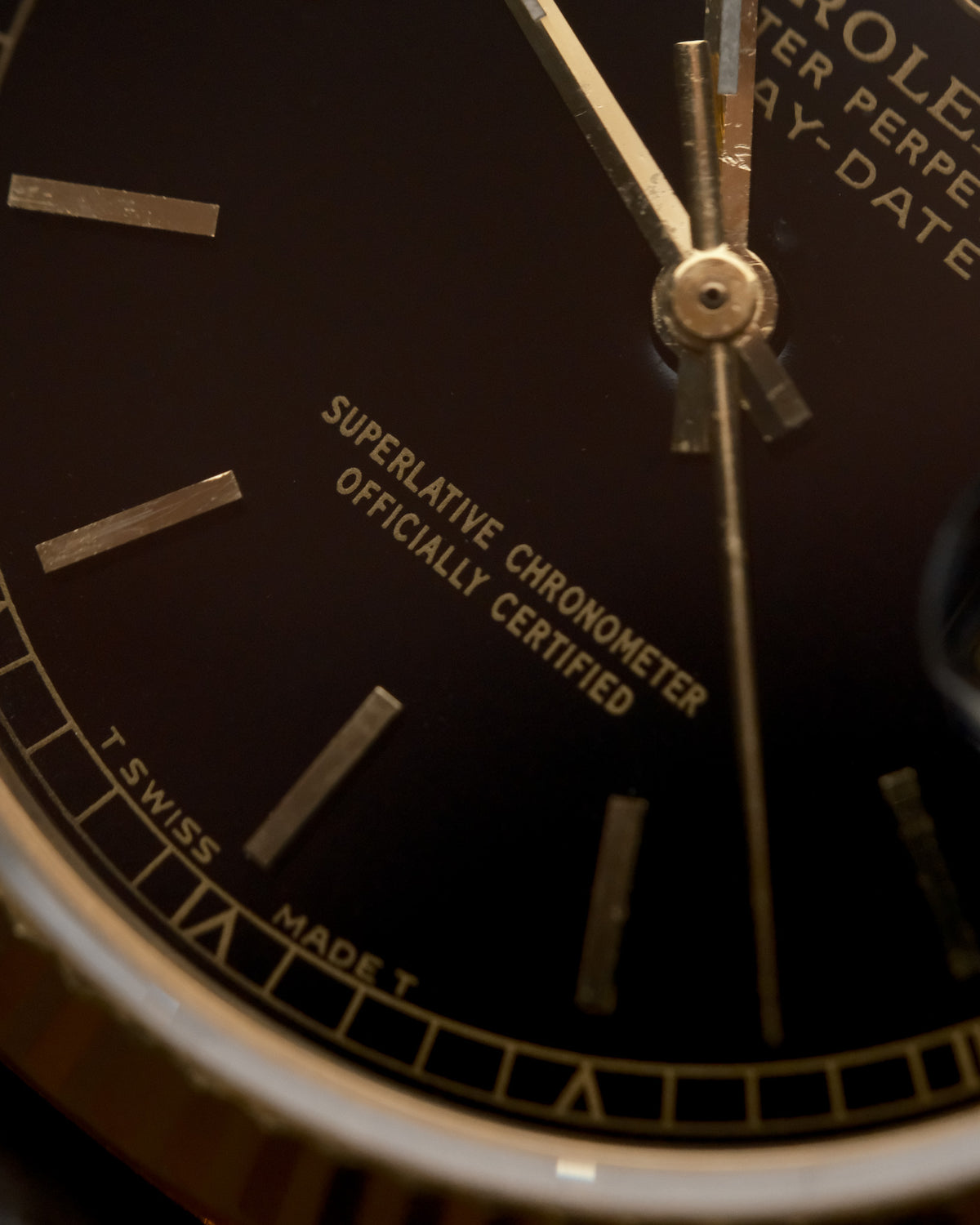 Rolex Day-Date 18038 – Black Roman Track Dial – 1986 - VAT REFUND POSSIBLE