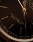 Rolex Day-Date 18038 – Black Roman Track Dial – 1986 - VAT REFUND POSSIBLE