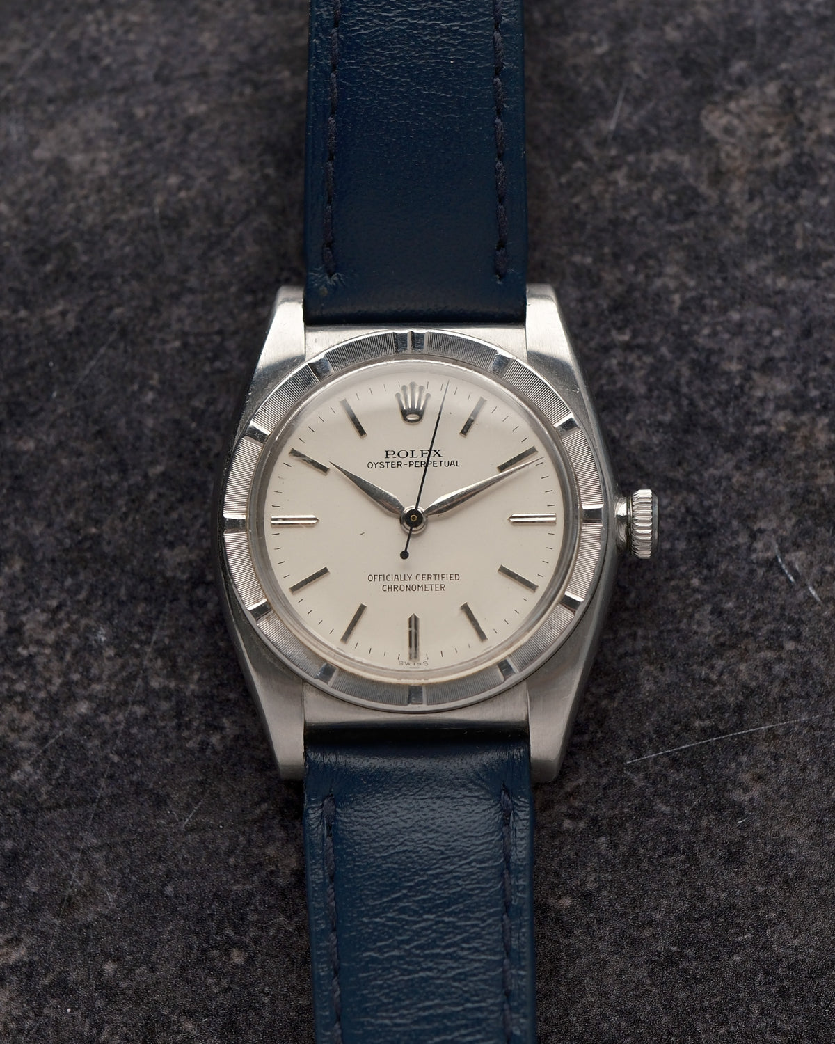 Rolex Oyster Perpetual Chronometer 3372 – Steel – Circa 1943 – Engine-Turned Bezel