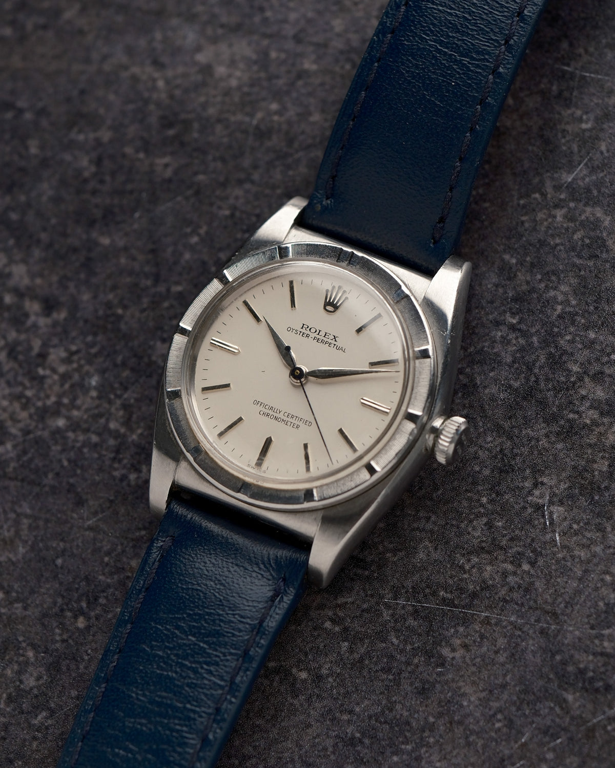 Rolex Oyster Perpetual Chronometer 3372 – Steel – Circa 1943 – Engine-Turned Bezel