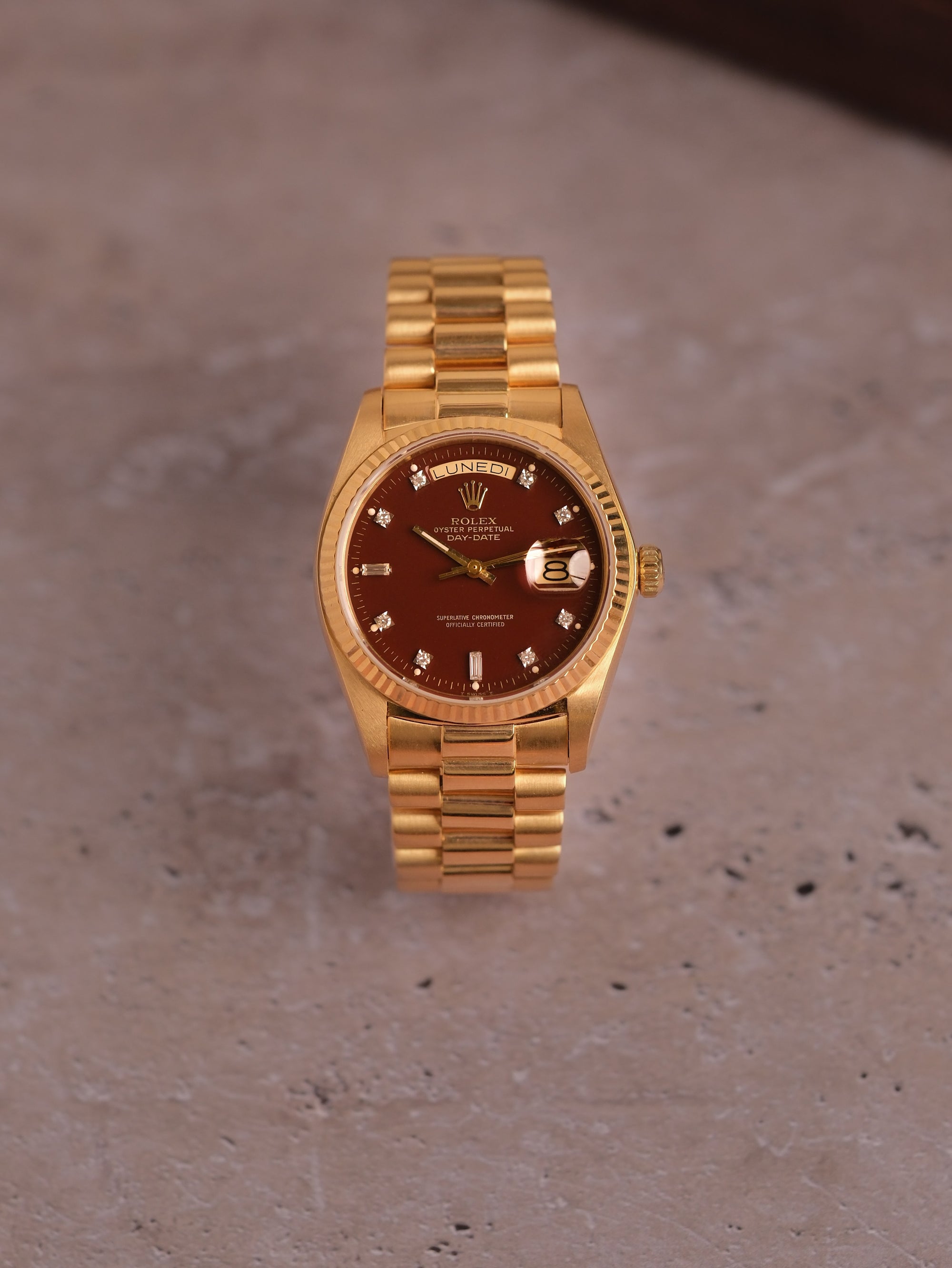Rolex Day-Date 36 Oxblood Stella MINT 18038