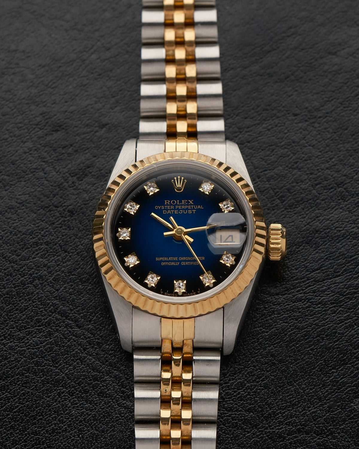 Rolex Lady-Datejust 69173G – Blue Vignette Diamond Dial – 1990 -VAT REFUNDABLE
