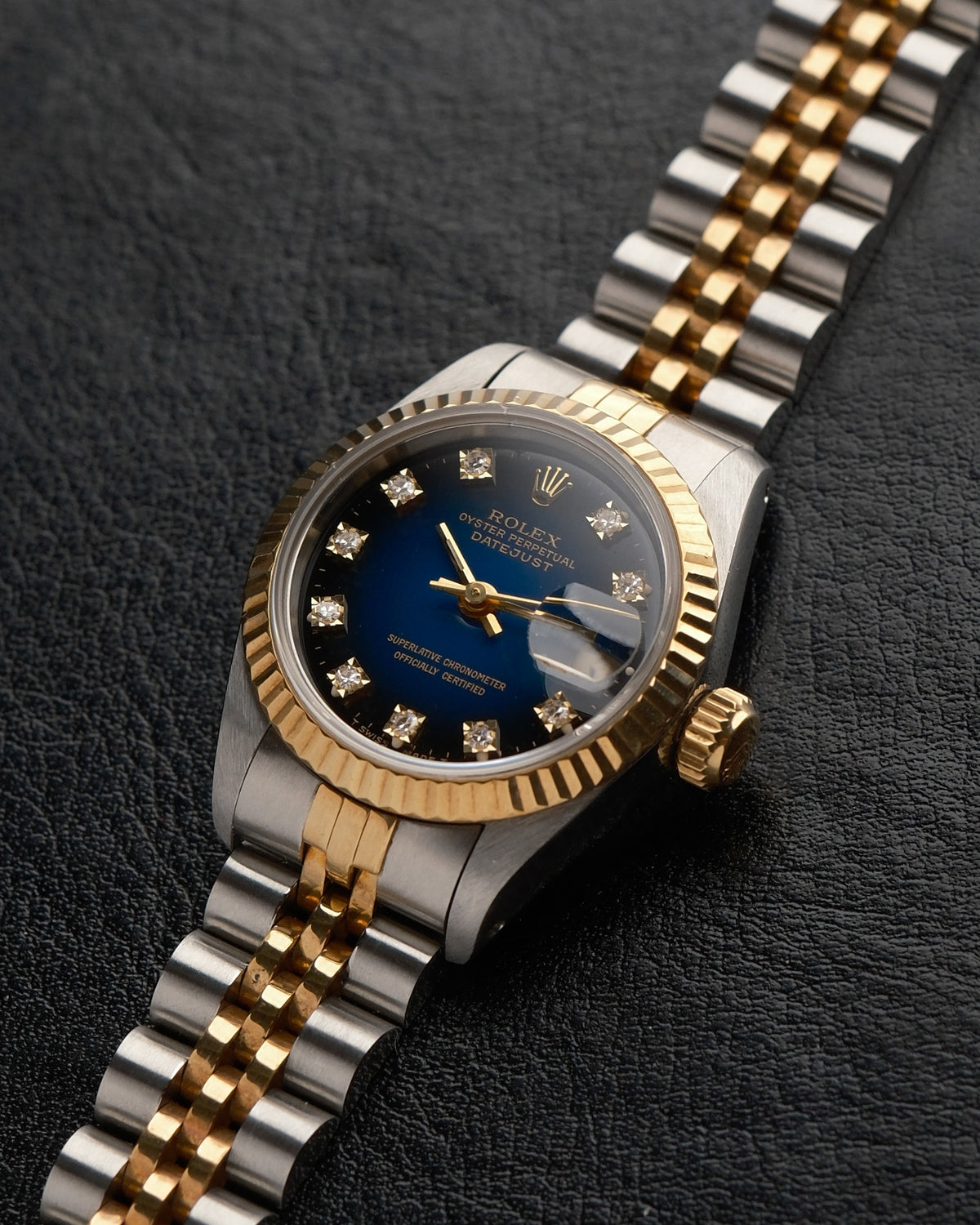 Rolex Lady-Datejust 69173G – Blue Vignette Diamond Dial – 1990 -VAT REFUNDABLE
