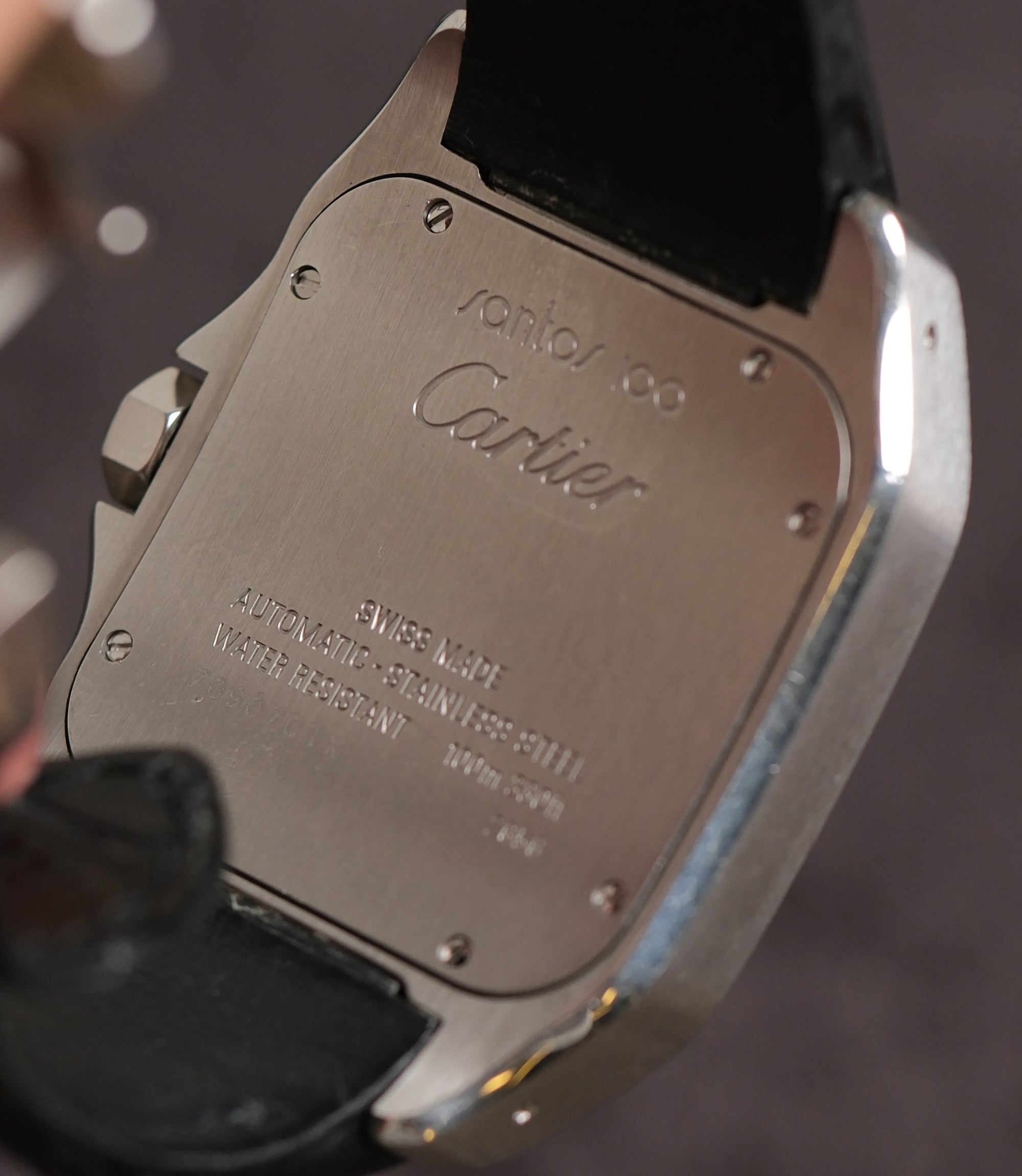 Cartier Santos 100 unpolished with papers 2656