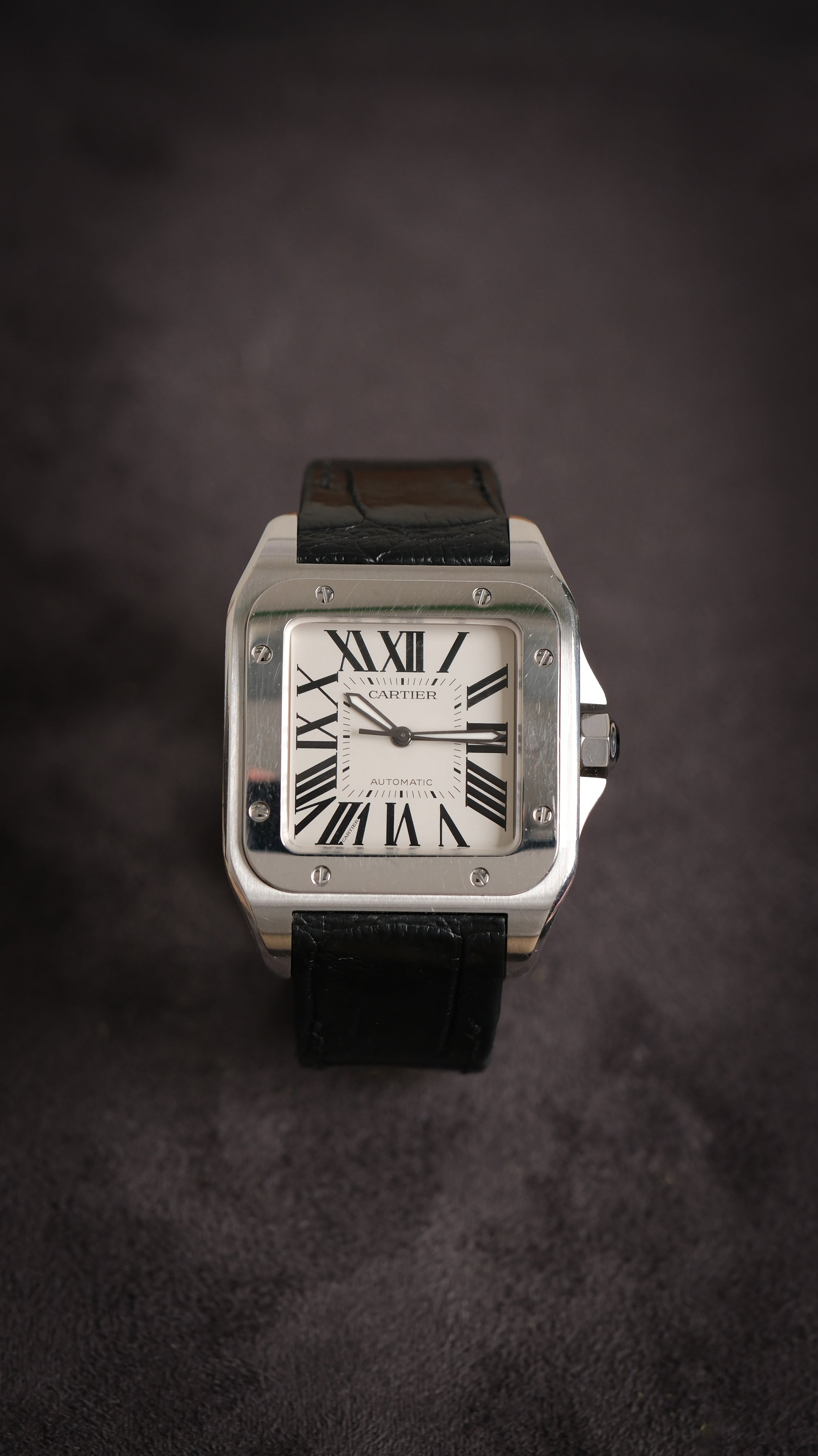 Cartier Santos 100 unpolished with papers 2656