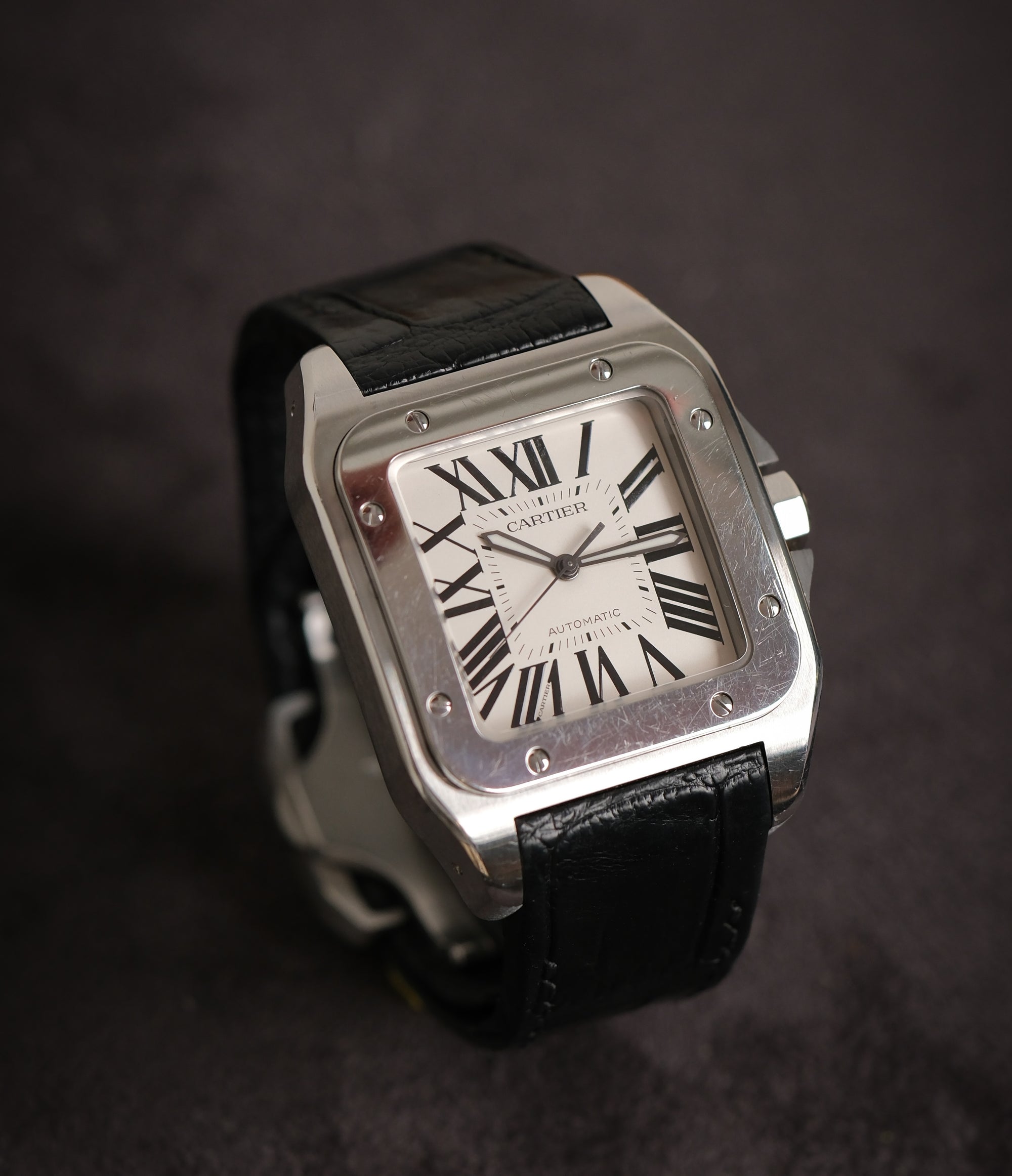 Cartier Santos 100 unpolished with papers 2656