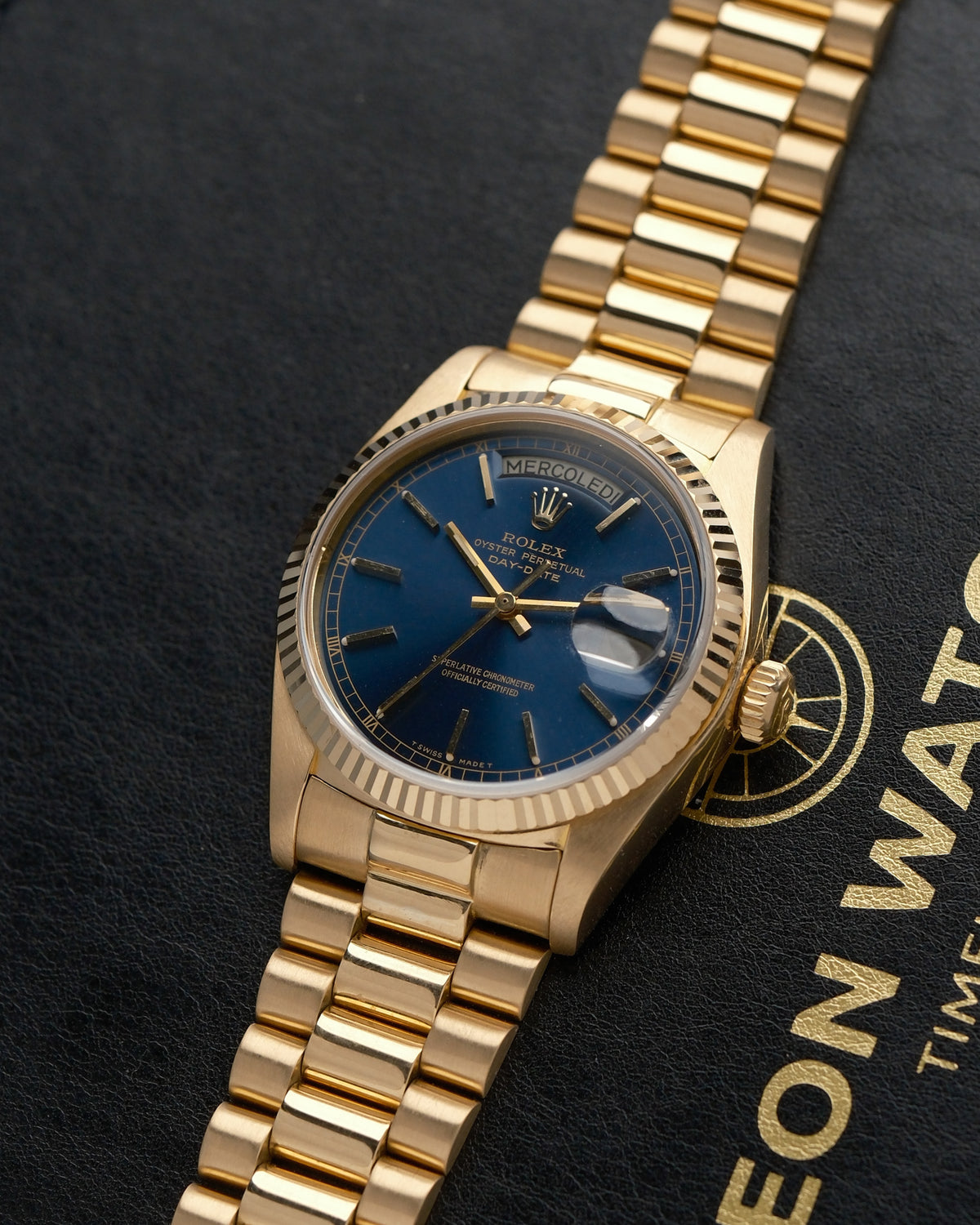 Rolex Day-Date 18038 – Blue Dial – 18K Gold – 1981