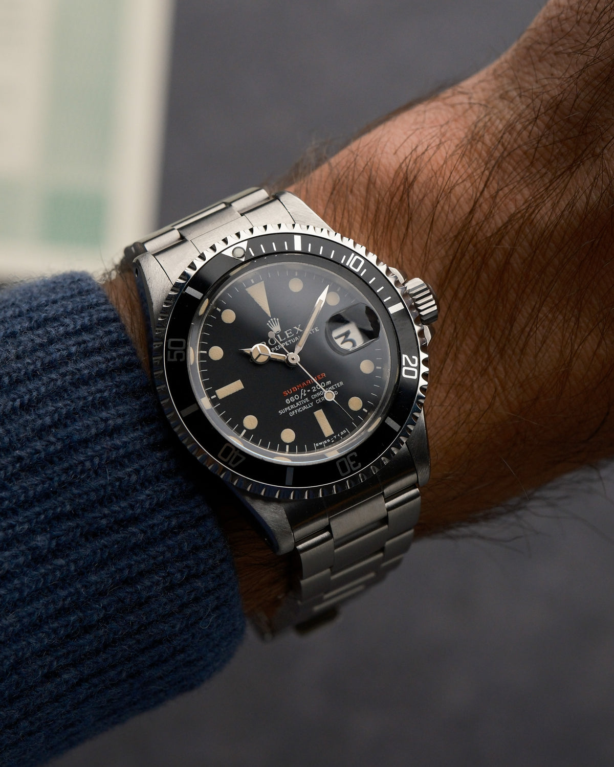Rolex "red" Submariner 1680 - mark IV - 1975 - German papers