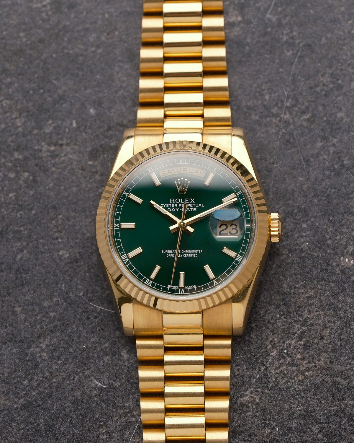 Rolex Day-Date 118238 – Green Dial – 2015