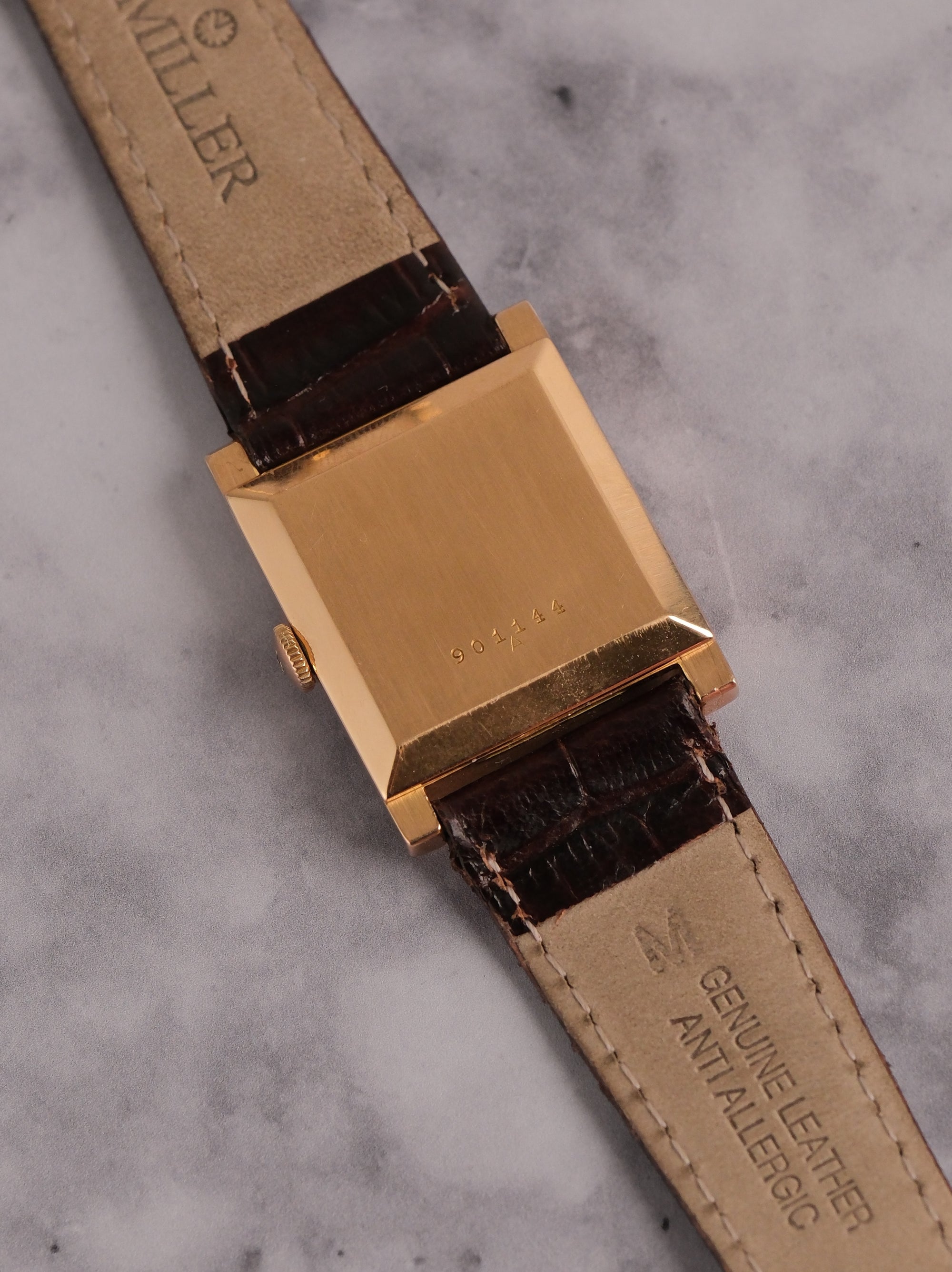 Jaeger-LeCoultre Tank Rose gold 18k / Super rare / crosshair dial / Large size