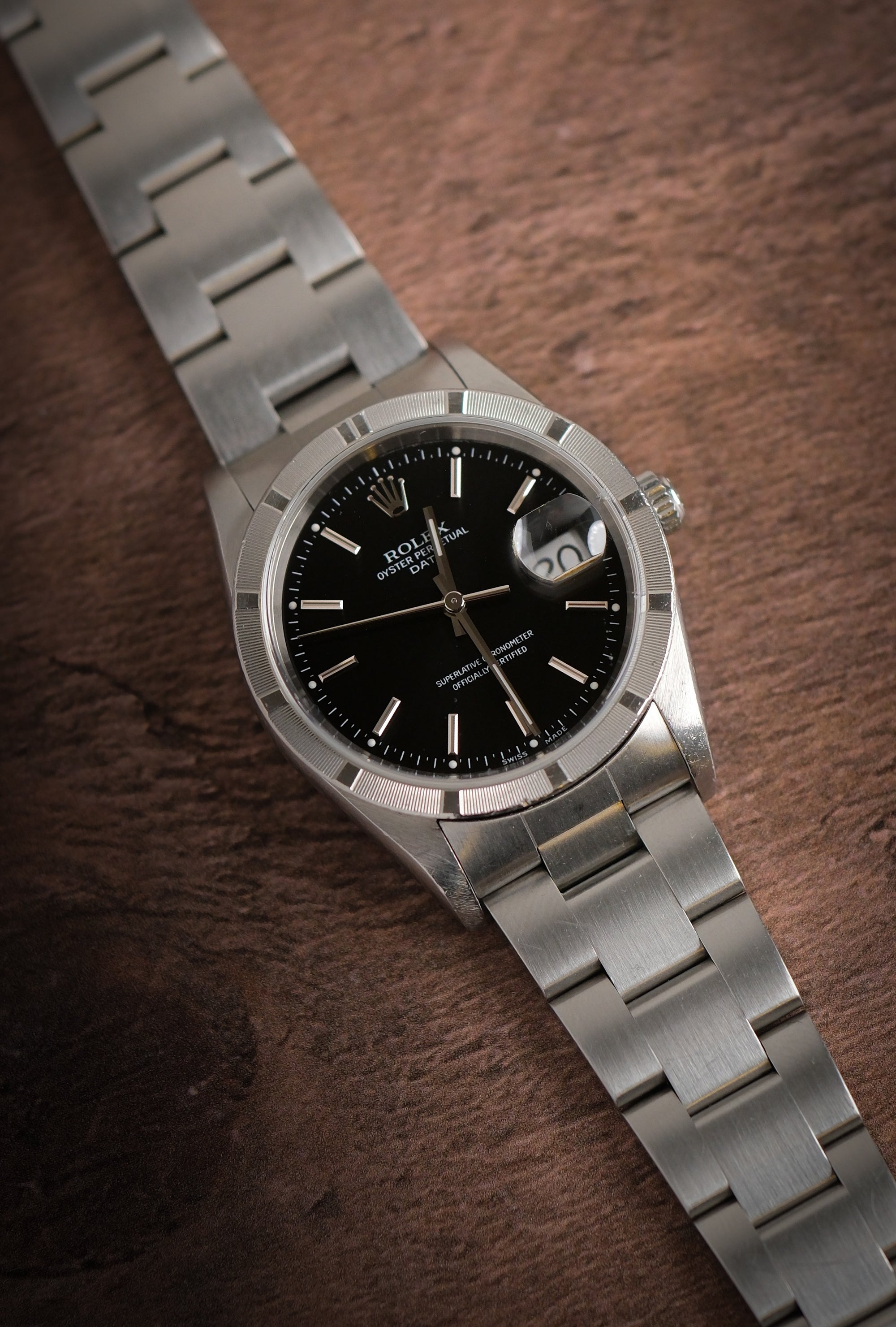 Rolex Oyster Perpetual Date unpolished with papers