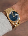 Rolex day date 18038 - Ultra Rare Stella Blue Petroleum dial / full set 1982