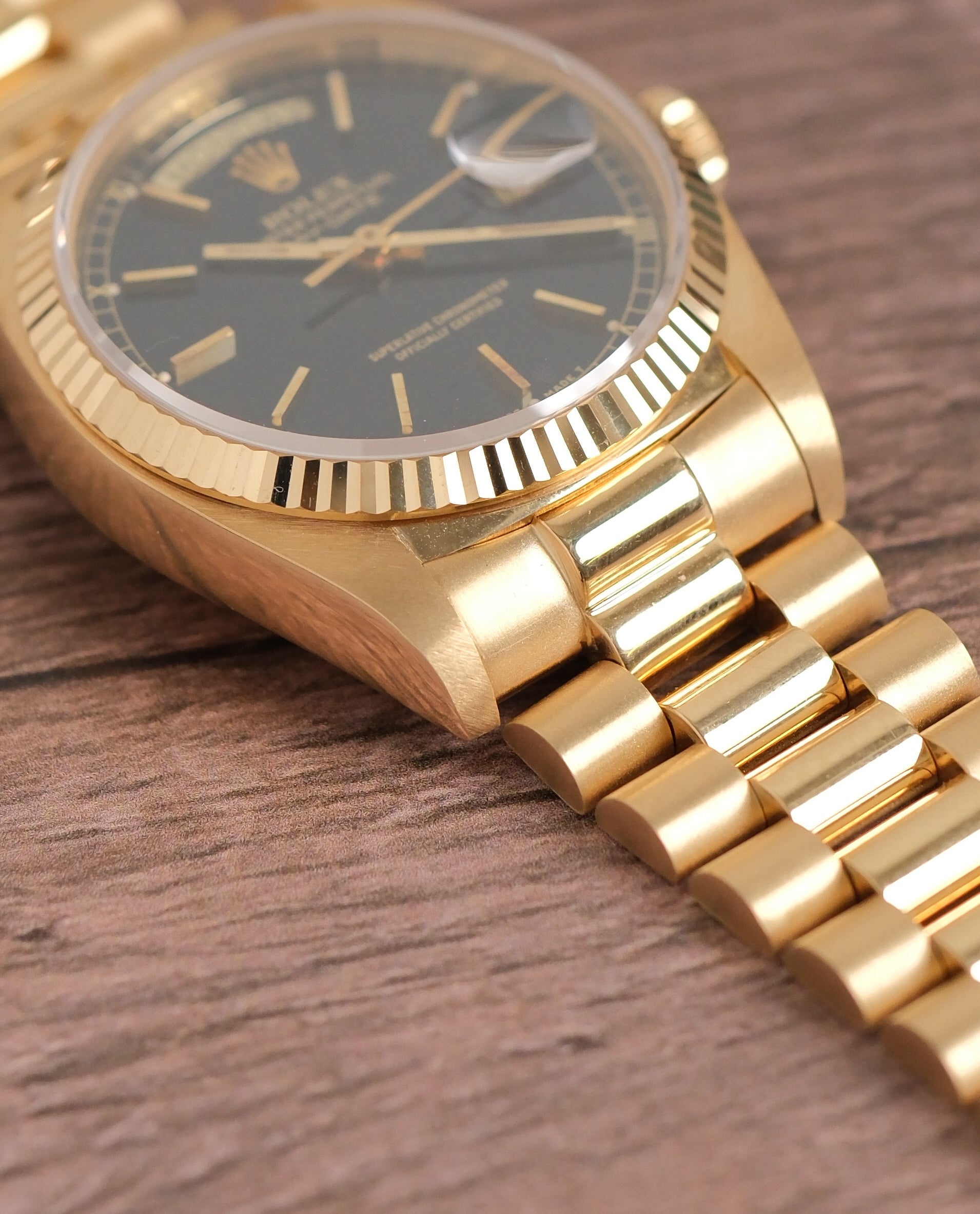 Rolex day date 18038 - Ultra Rare Stella Blue Petroleum dial / full set 1982