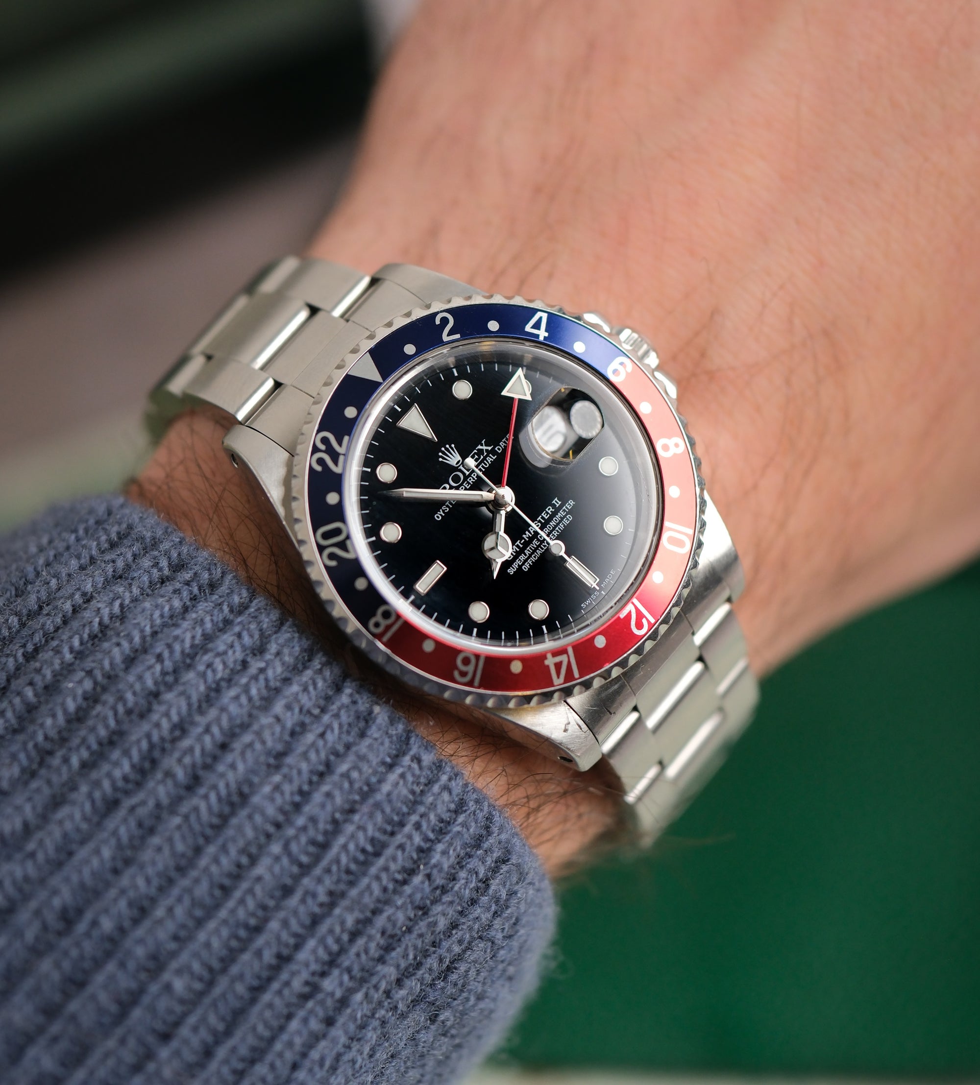 Rolex GMT Master II 16710 Pepsi P series from 2000 sold in 2001
