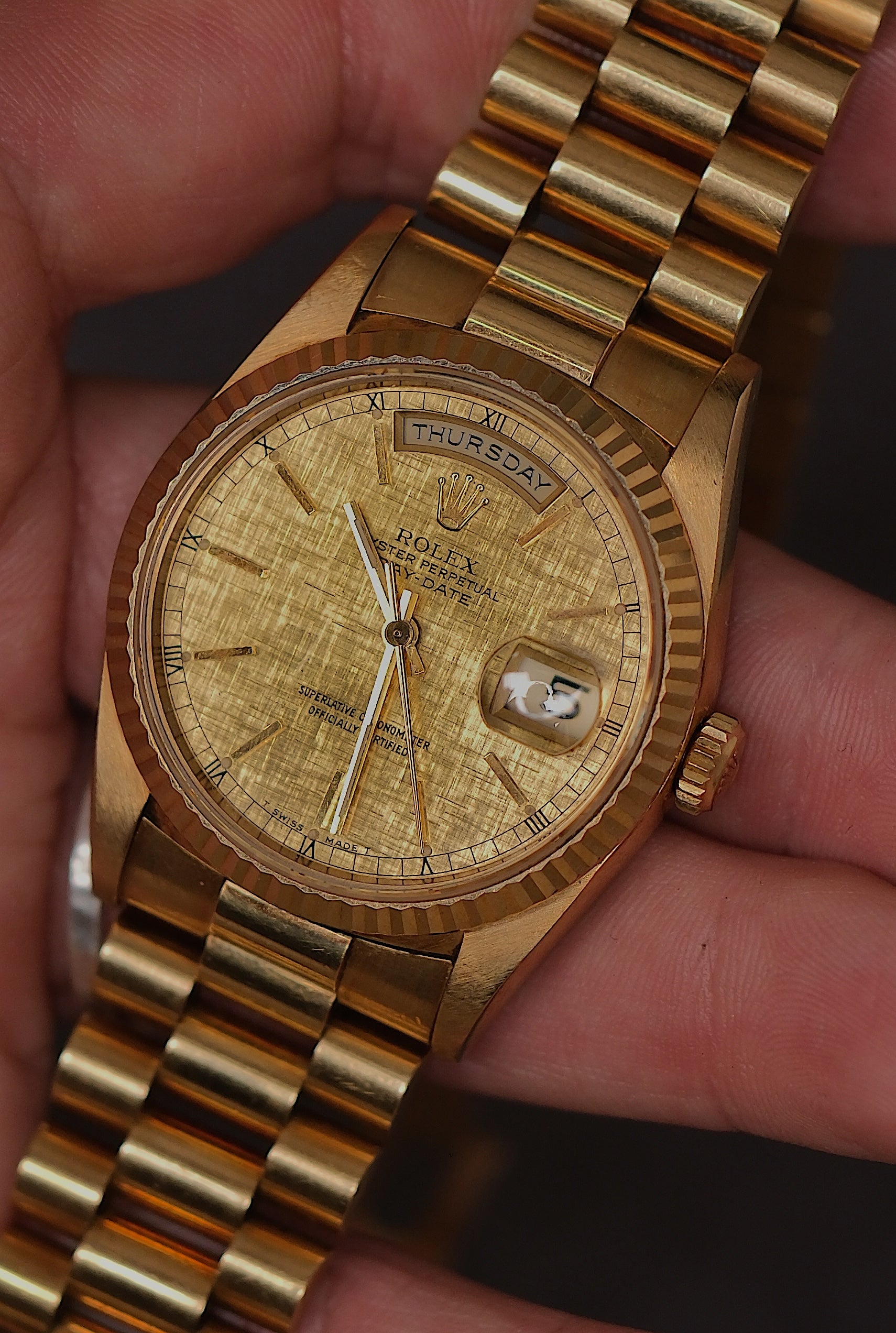Rolex Day Date 18238 Linen 1993