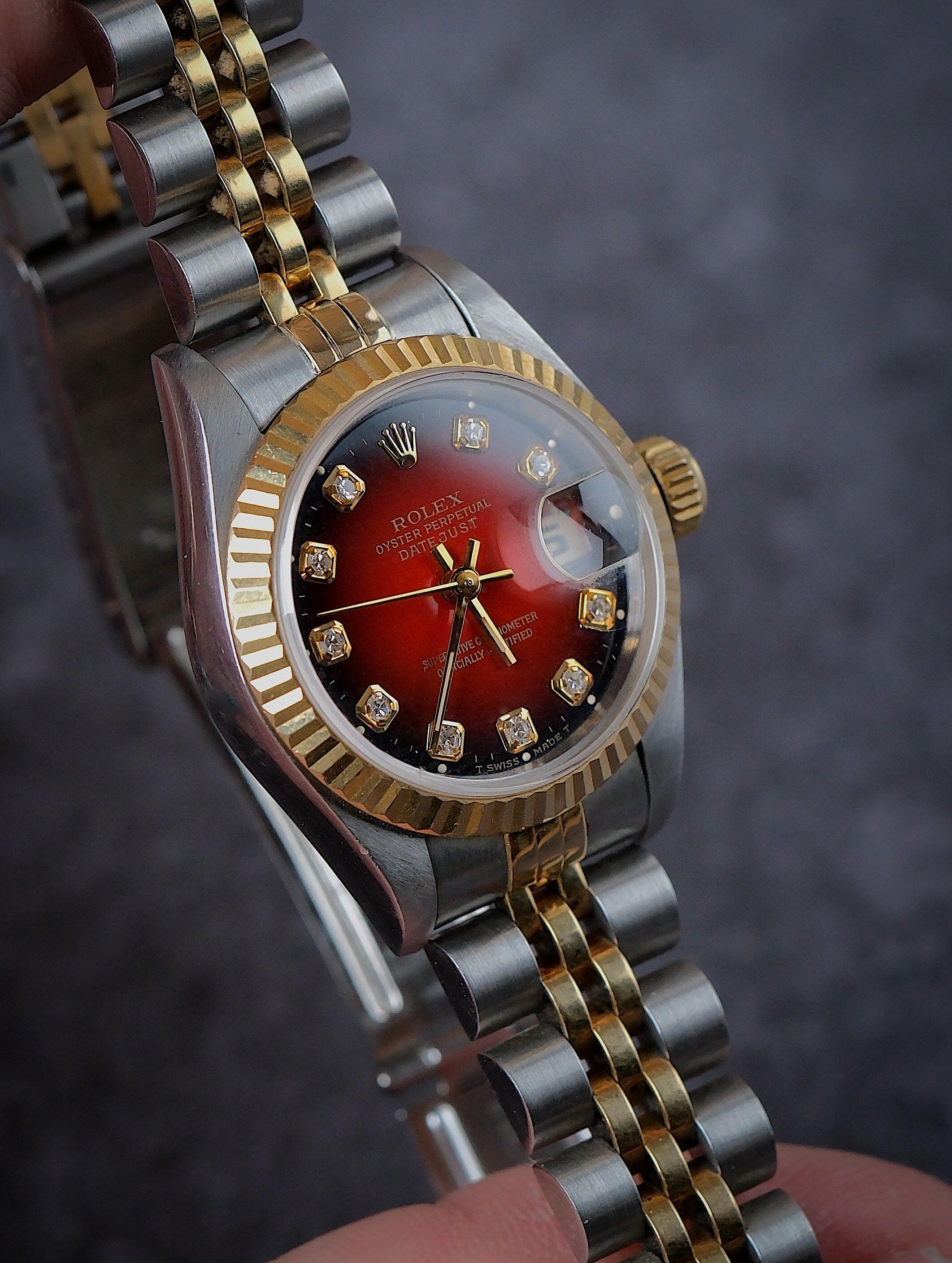 切手95 Rolex Datejust 26 mm ref. 69173 | 1995 | Vignette diamond dial
