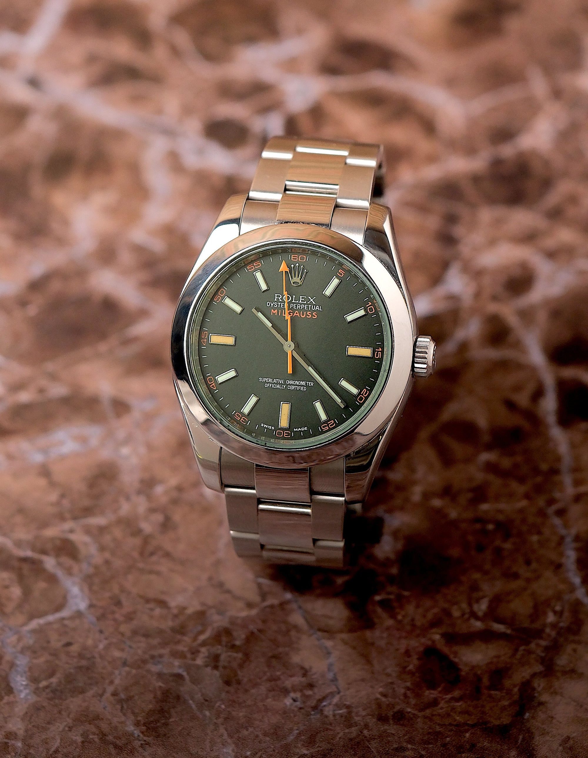 Rolex Milgauss 1 year warranty / fix price 116400GV