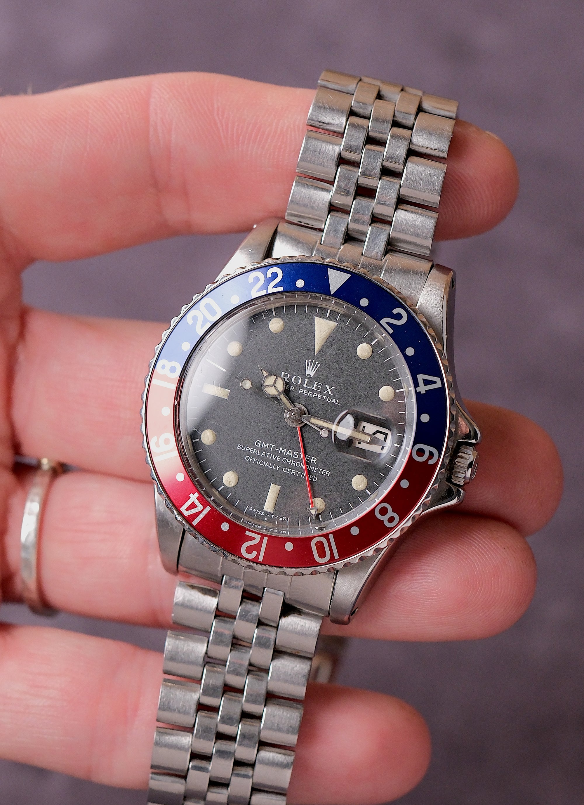 Rolex GMT-Master Rare zink sulfide / MK0.5 / 1967 / SWISS with paper