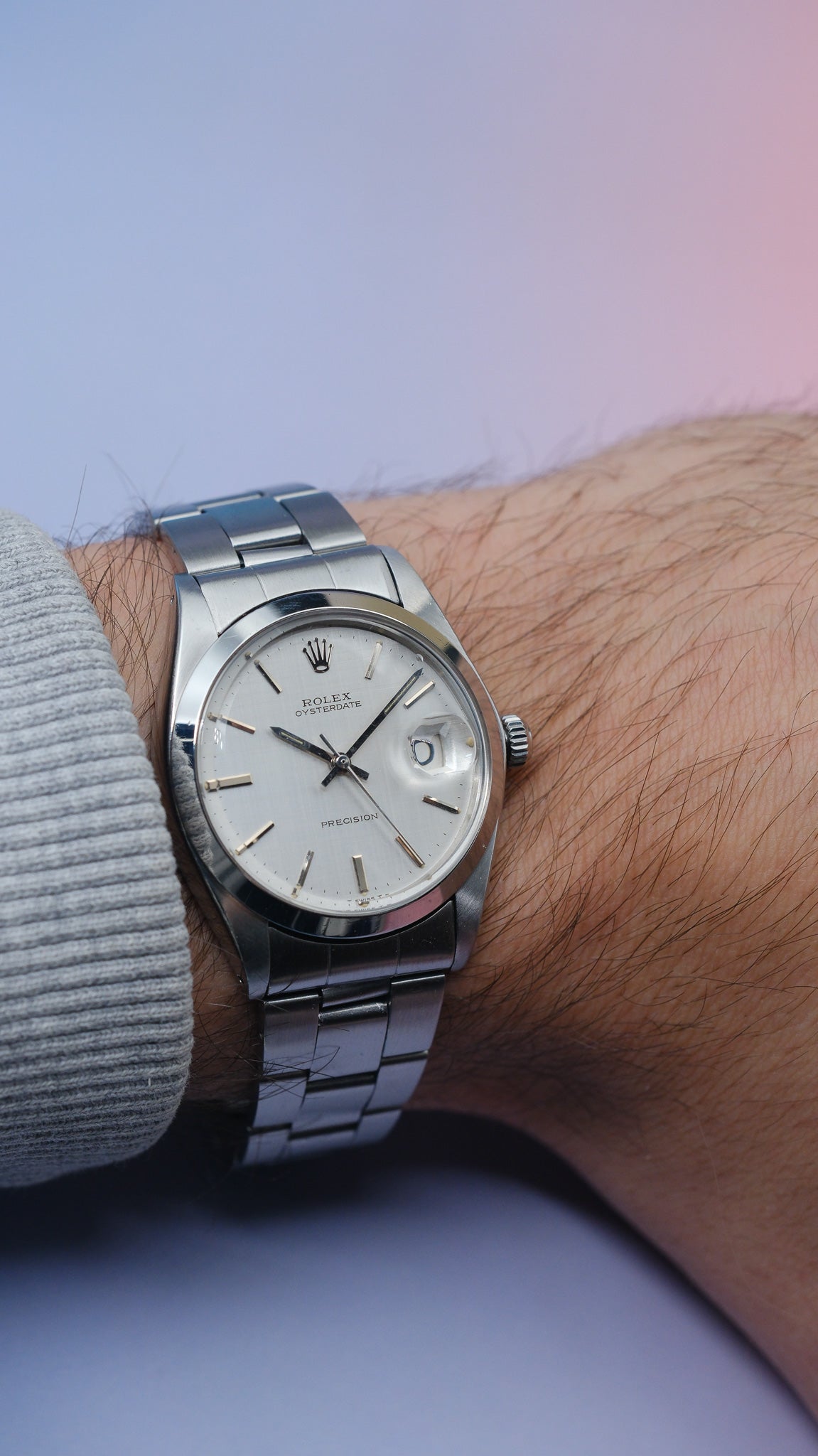 SOLD Rolex Oysterdate precision 6694 &quot;linen dial&quot;