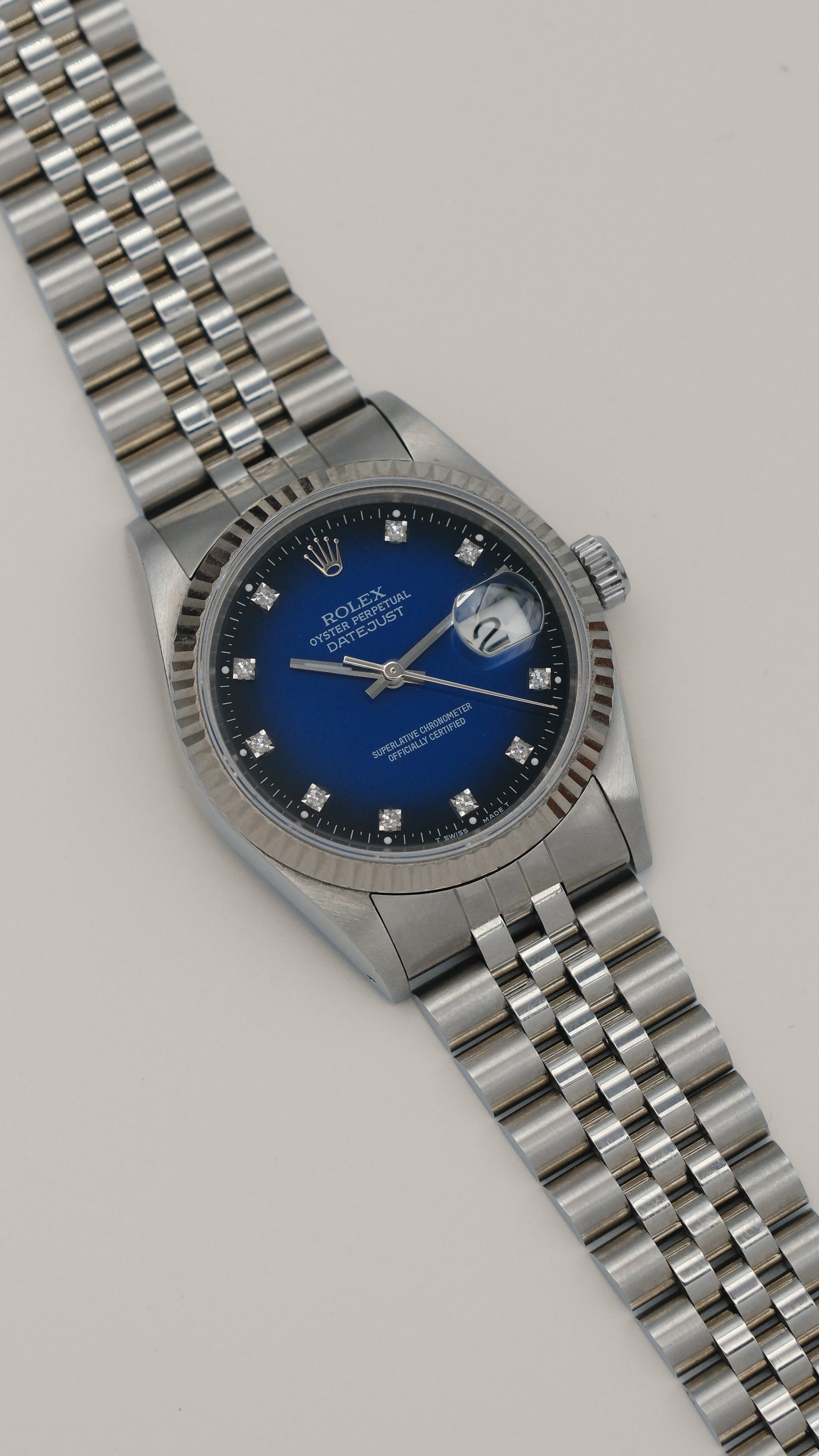 Rolex Datejust blue vignette Full Set 1990 16234G