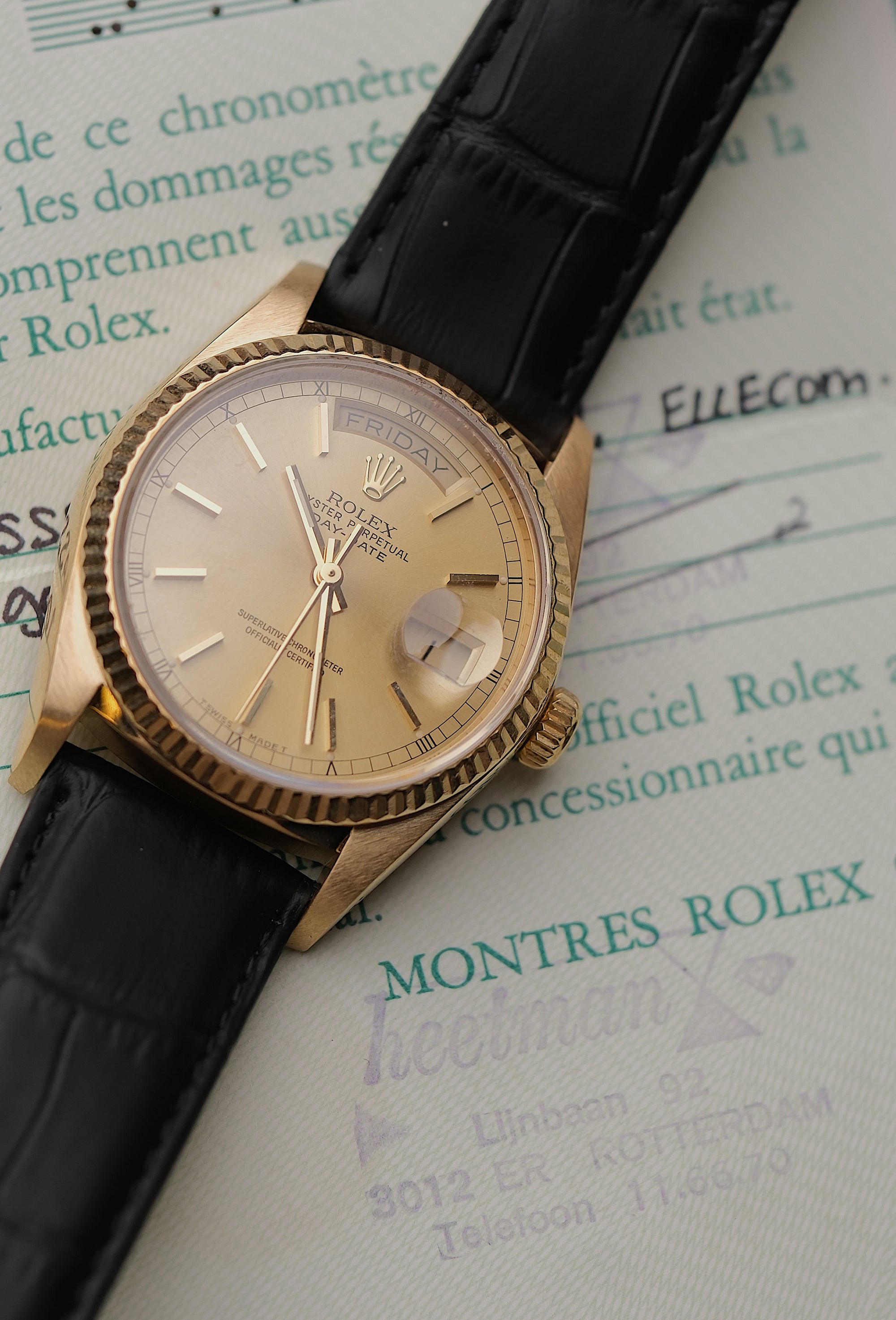 Rolex Day-Date 18038 Full set NL first owner 1986 / serviced + 1 year warranty