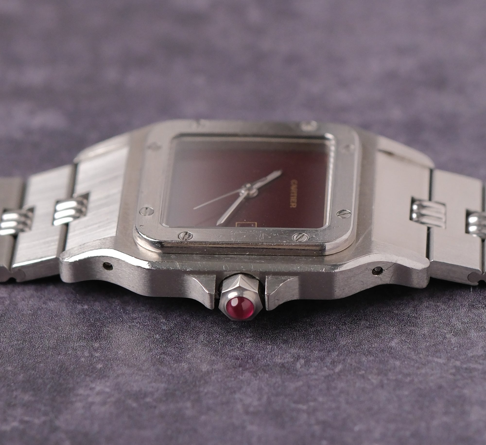 Cartier Santos Burgundy - unpolished - 1 year warranty 2960