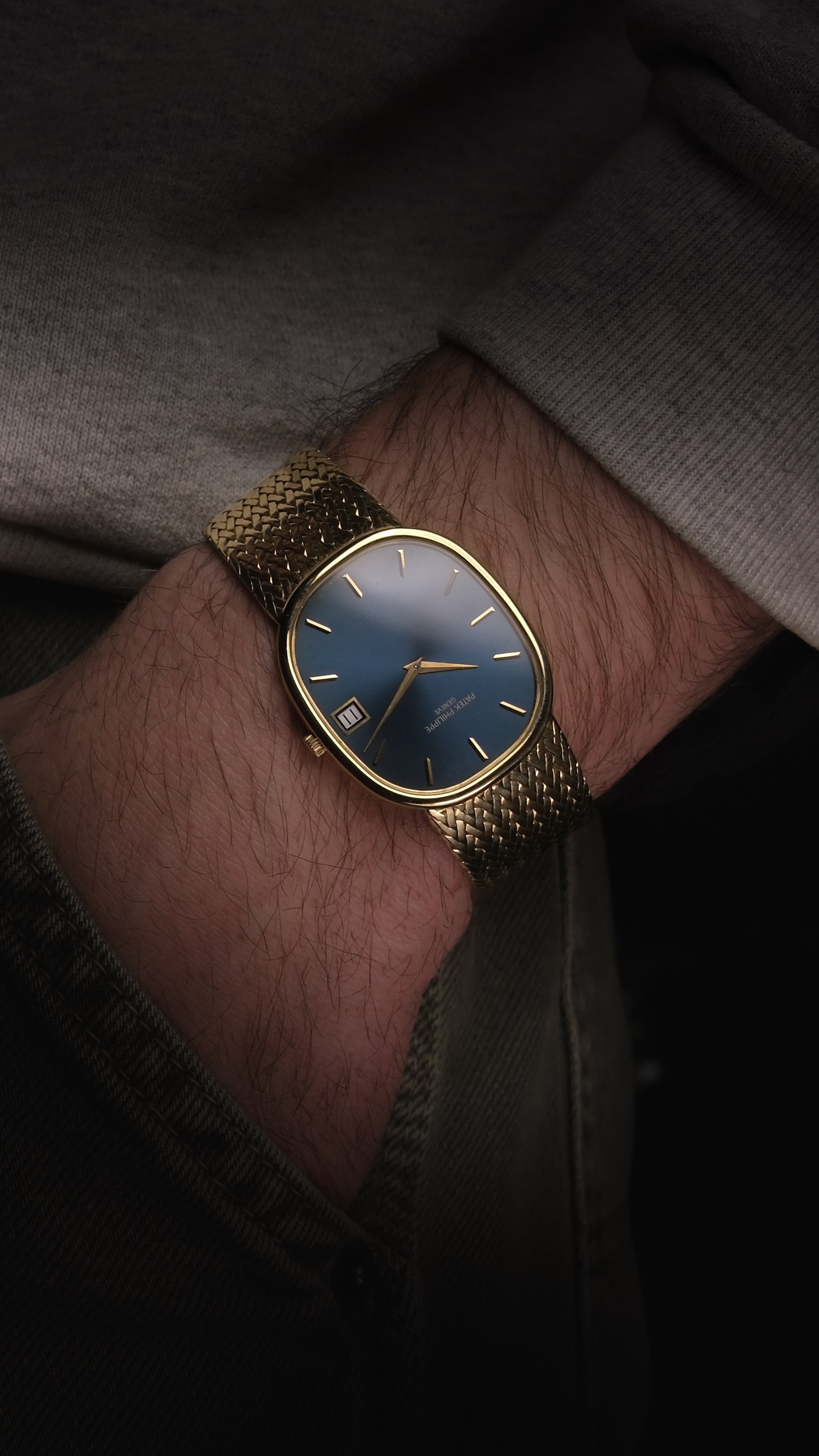 SOLD Patek Philippe Golden Ellipse 3605 Jumbo / Rare automatic / ELLIPSE D&#39;OR Date / with extract