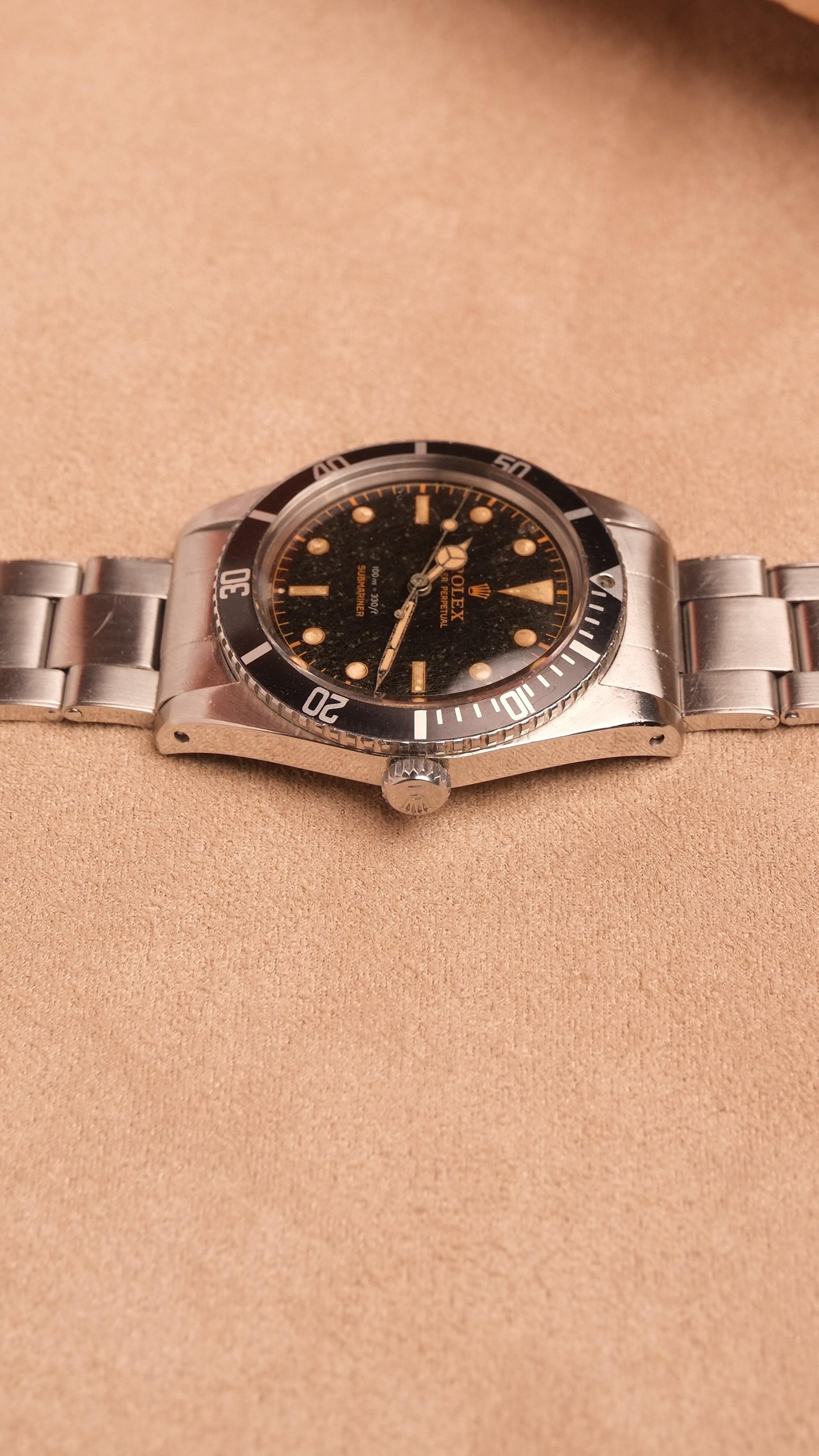 RESERVED Rolex Submariner 5508 original dial hands / James bond / 2 line Gilt Exclamation 1962