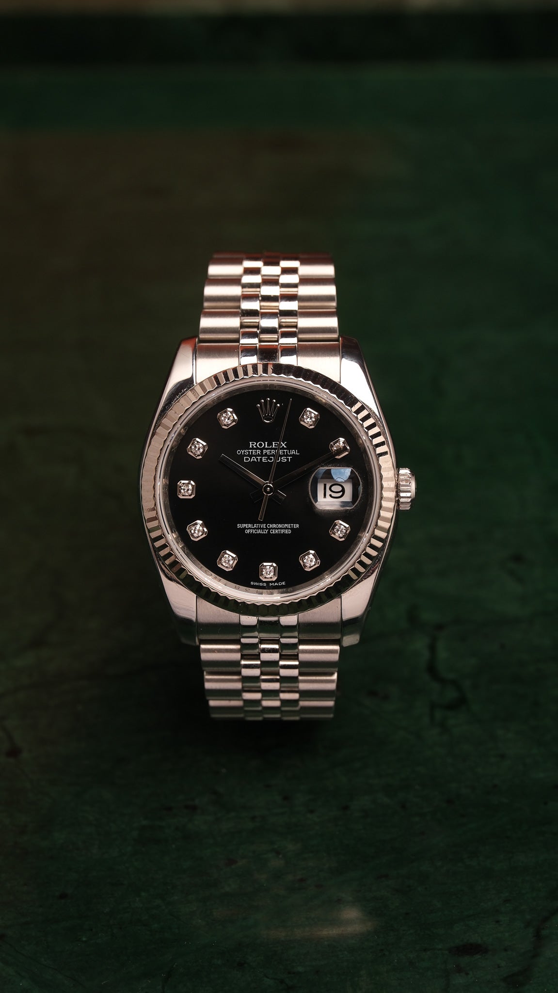 SOLD Rolex Datejust 36 116234G Black Diamond Dial