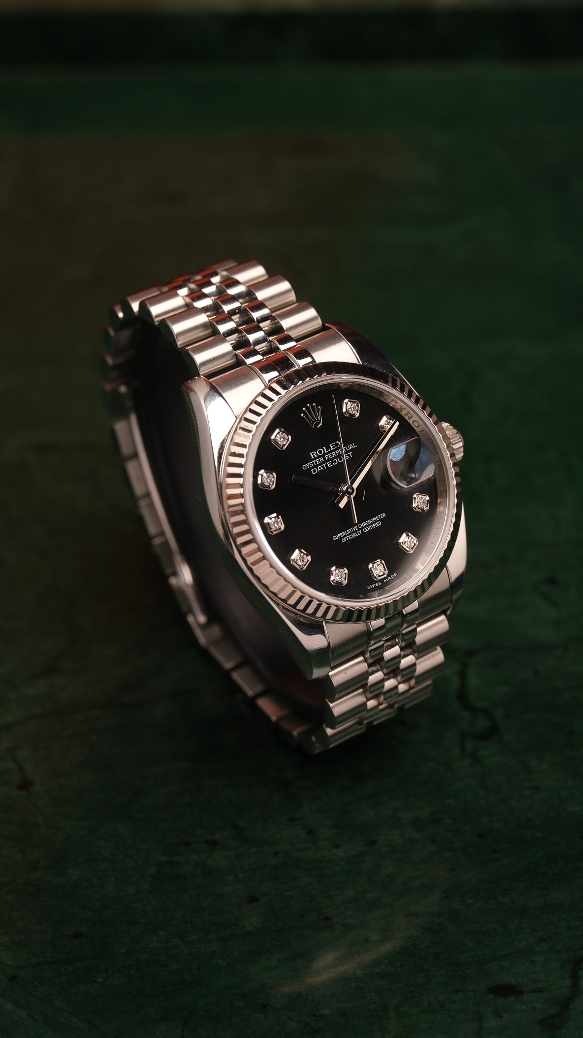 SOLD Rolex Datejust 36 116234G Black Diamond Dial