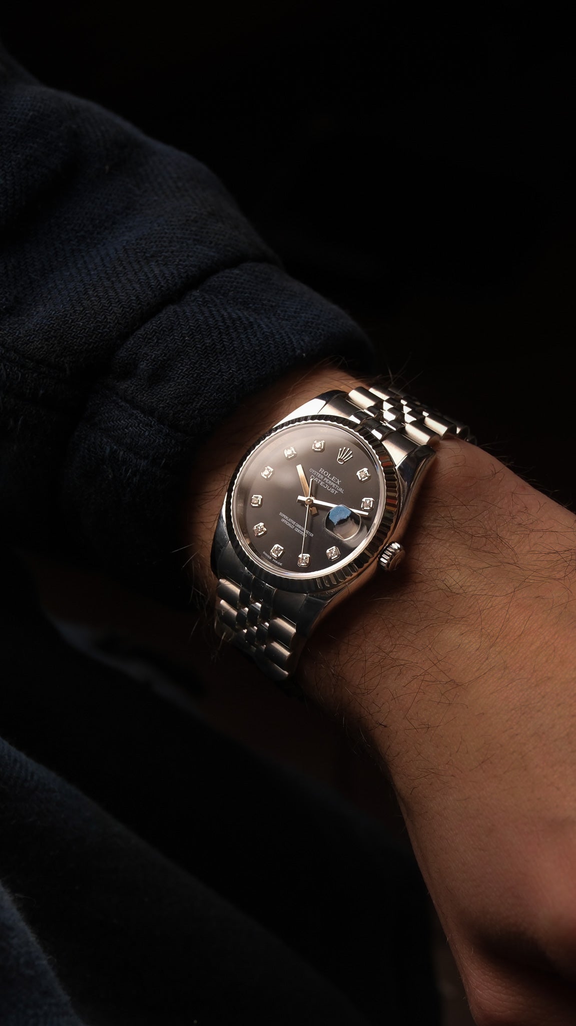 SOLD Rolex Datejust 36 116234G Black Diamond Dial