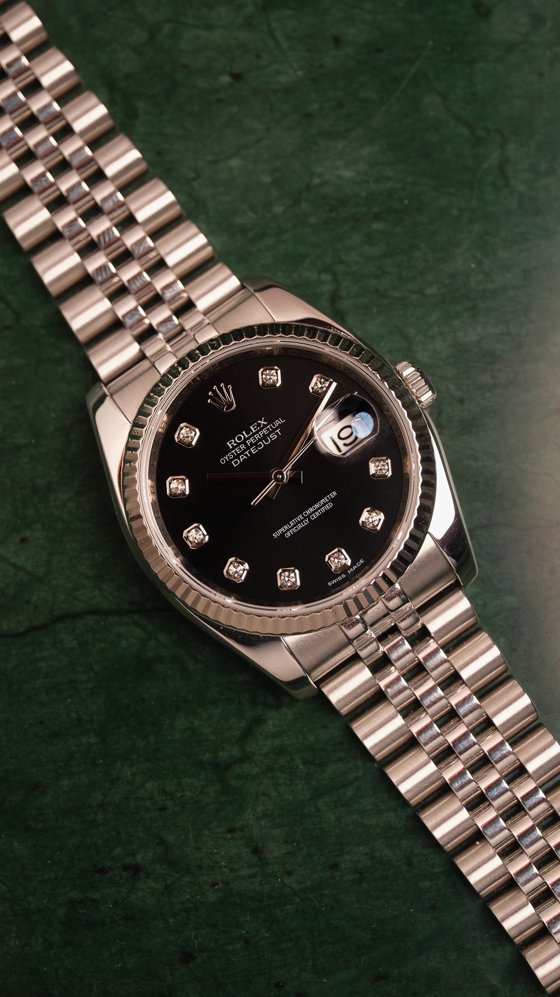 SOLD Rolex Datejust 36 116234G Black Diamond Dial