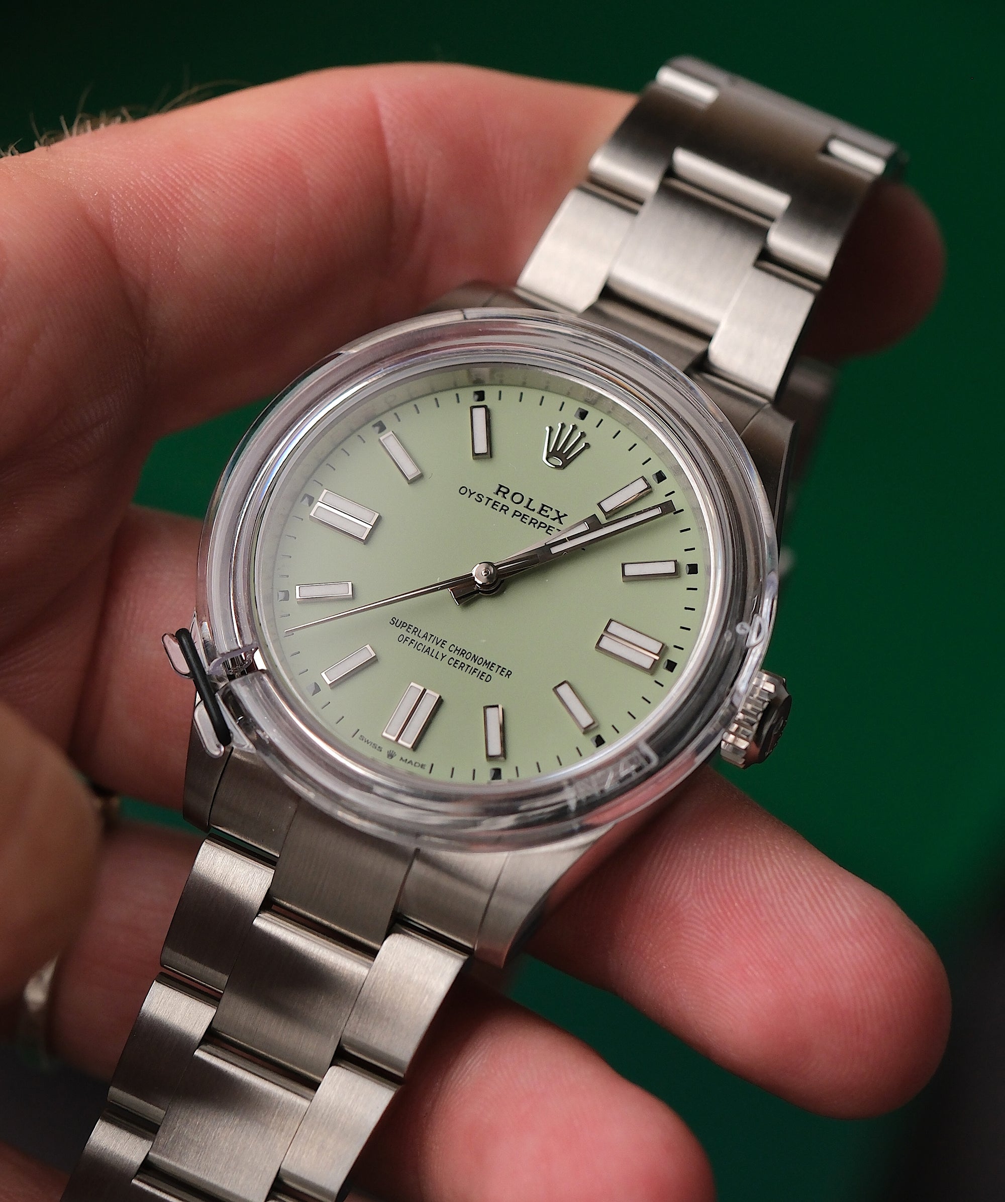 New/Unworn 41mm Pistachio Dial Full Set
