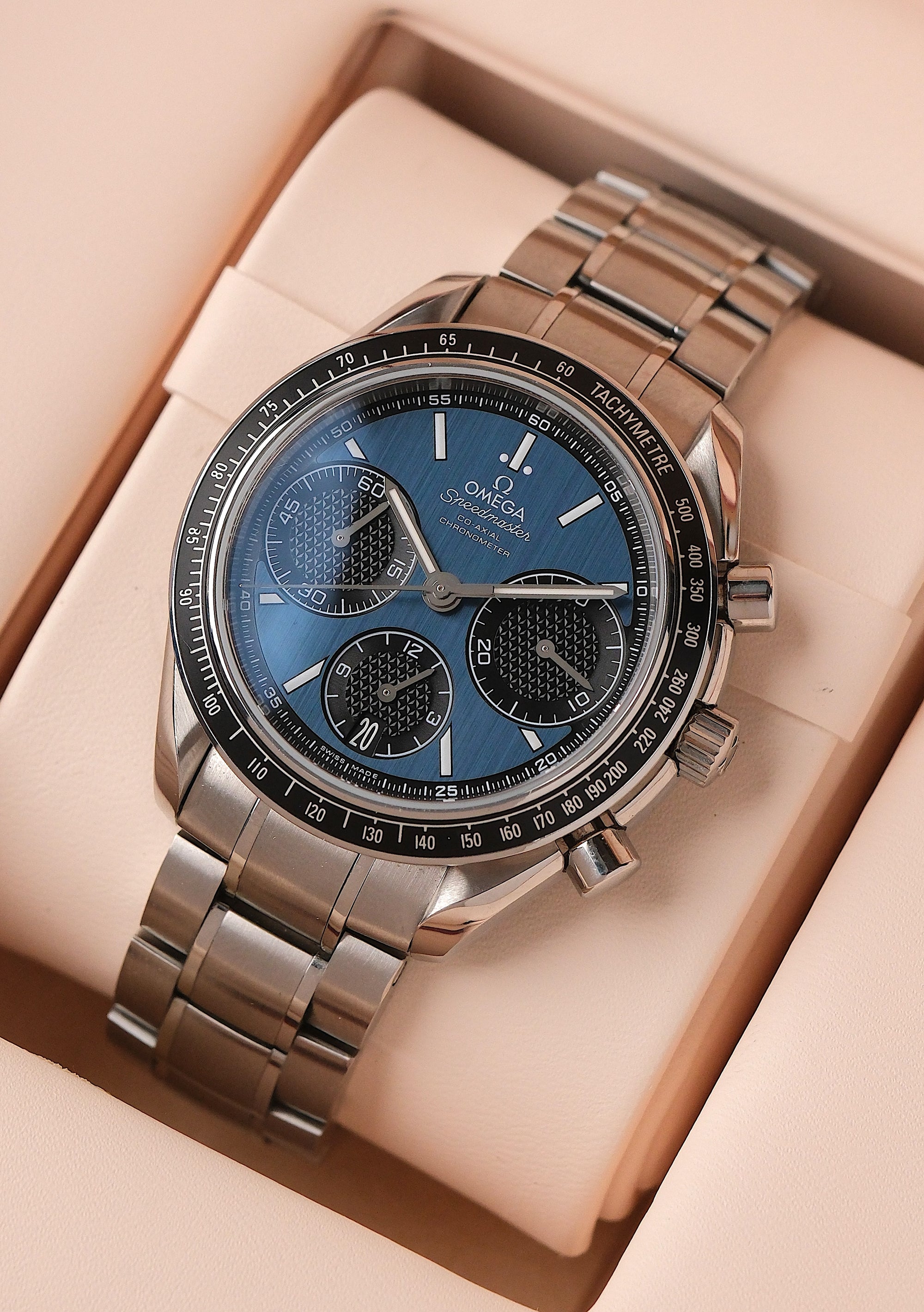Omega Speedmaster Racing Co-Axial 40mm Blue Dial 326.30.40.50.03.001
