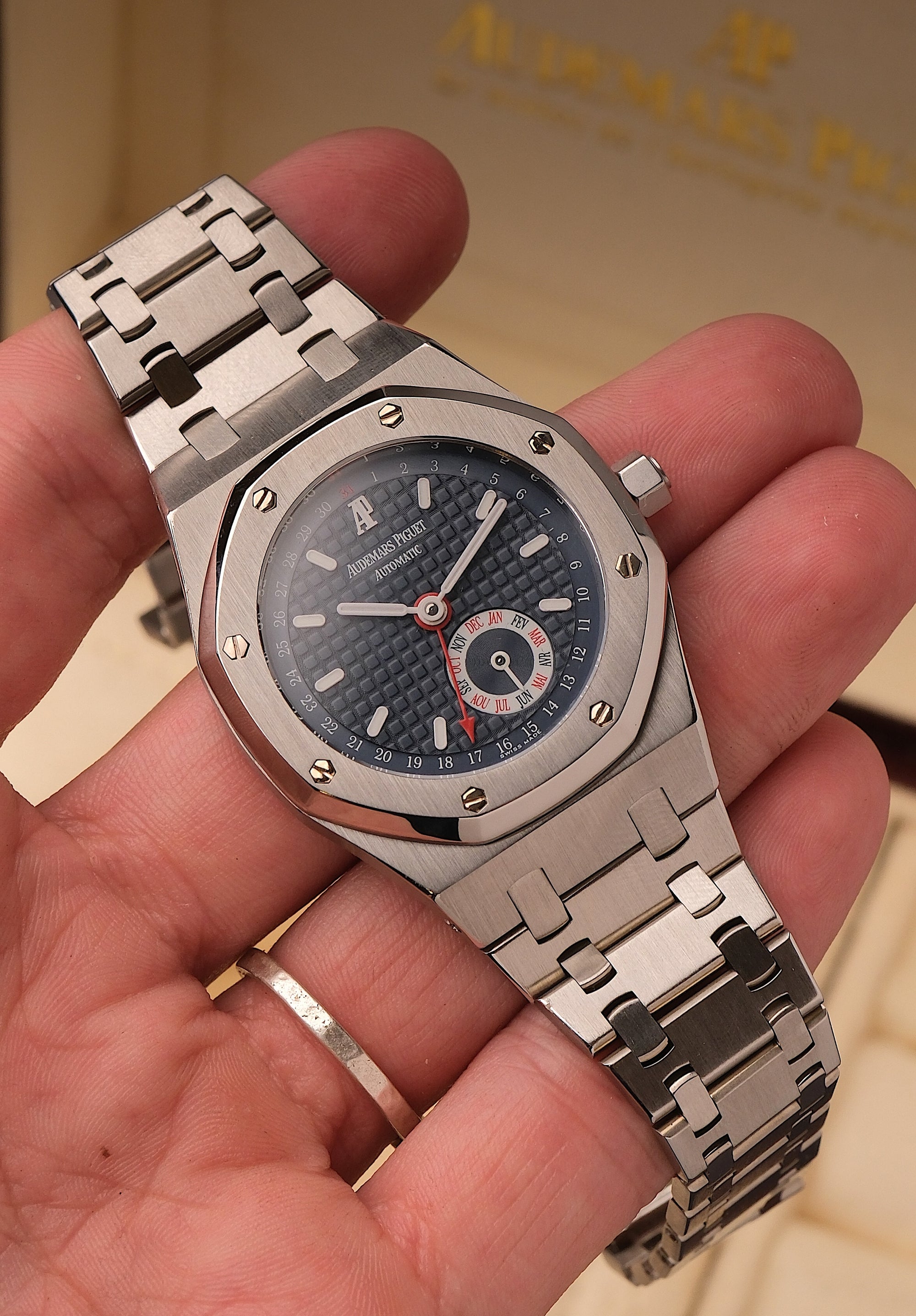 Audemars Piguet Annual Calendar 25920ST Blue Tapisserie Full Set