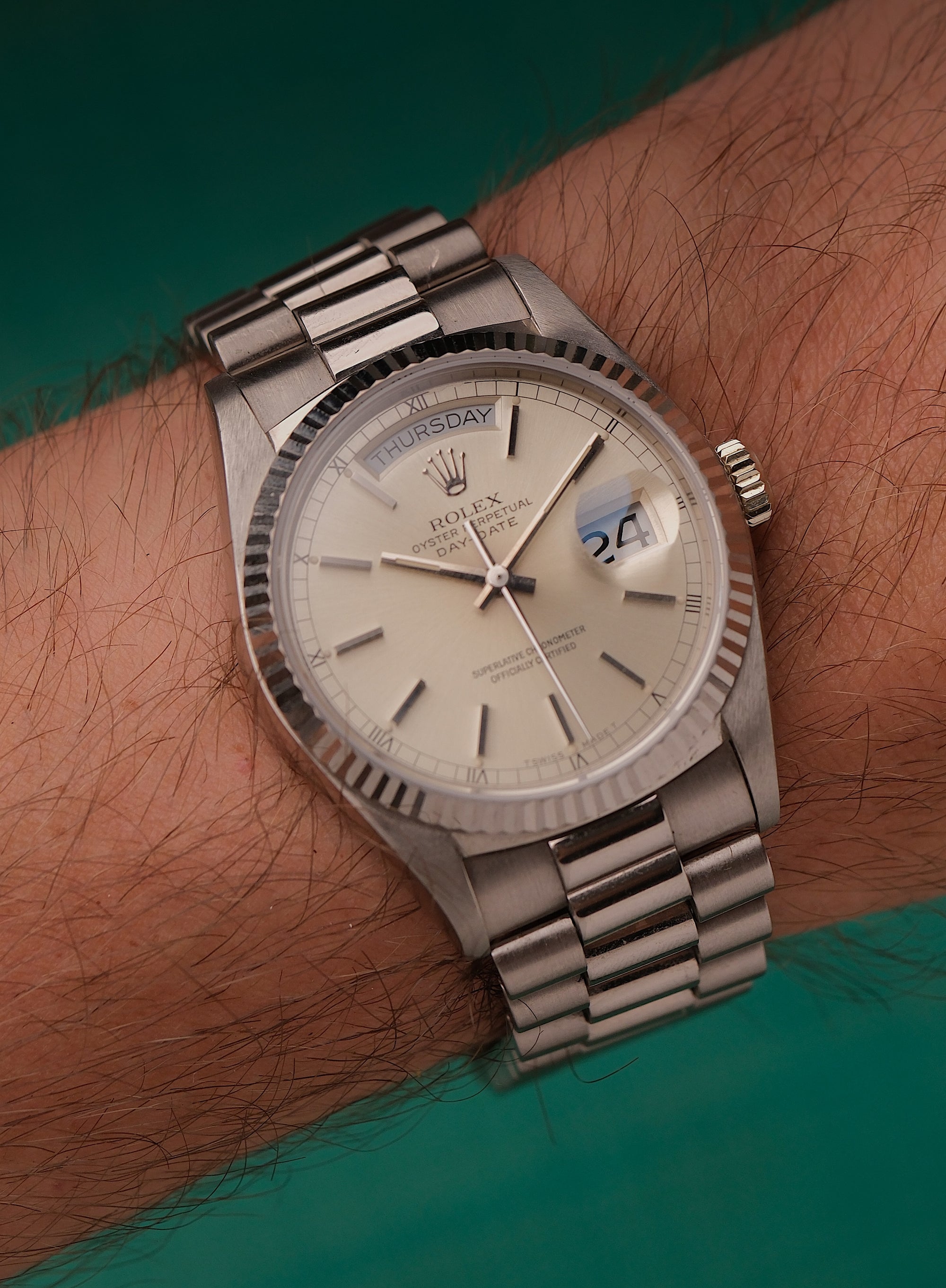 Rolex Day-Date 36 Nice creme / tropical turning dial / fresh service 18039