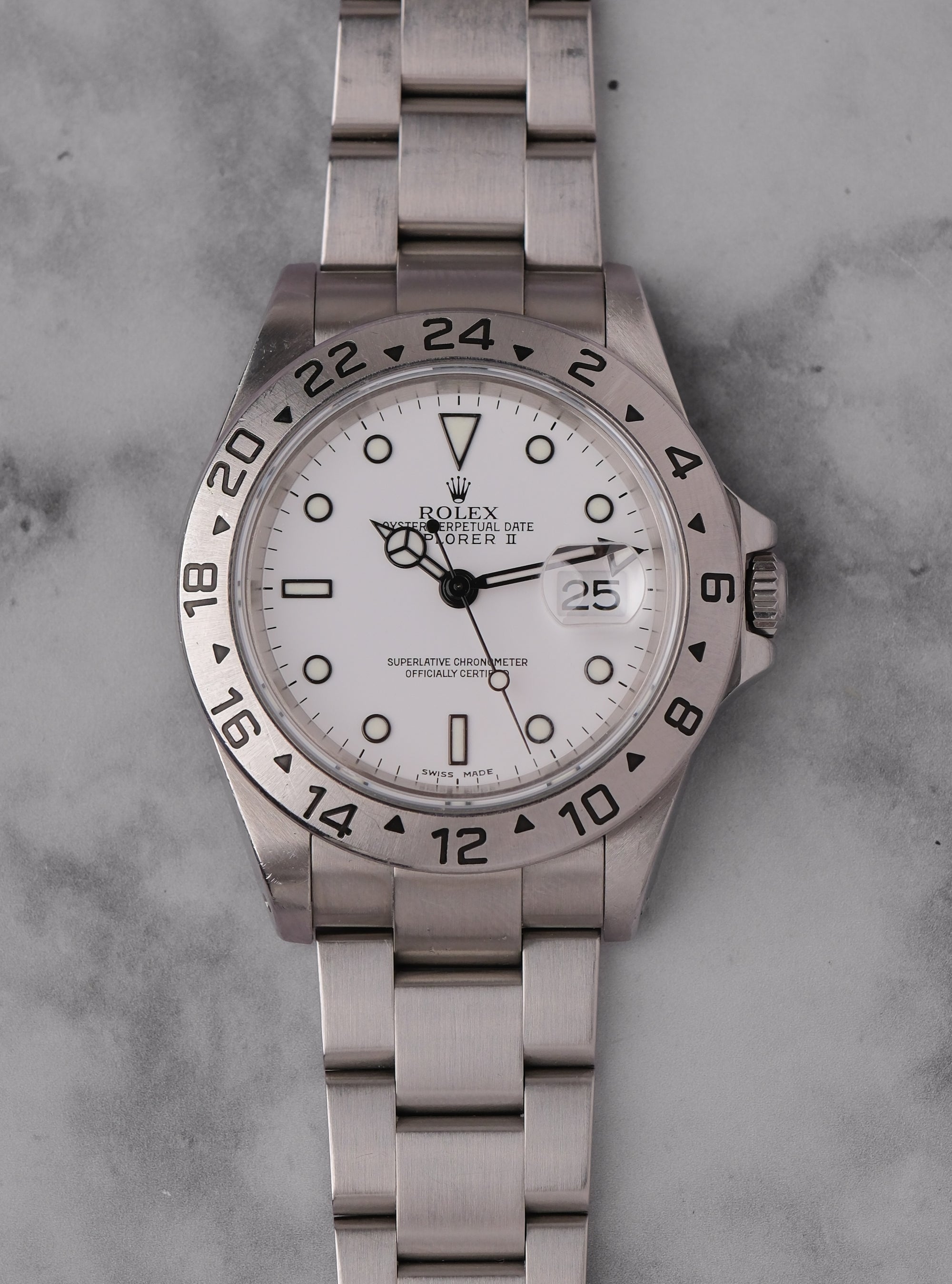 Rolex Explorer II 16570 Polar White Dial Steel Oyster 78790A (2001)