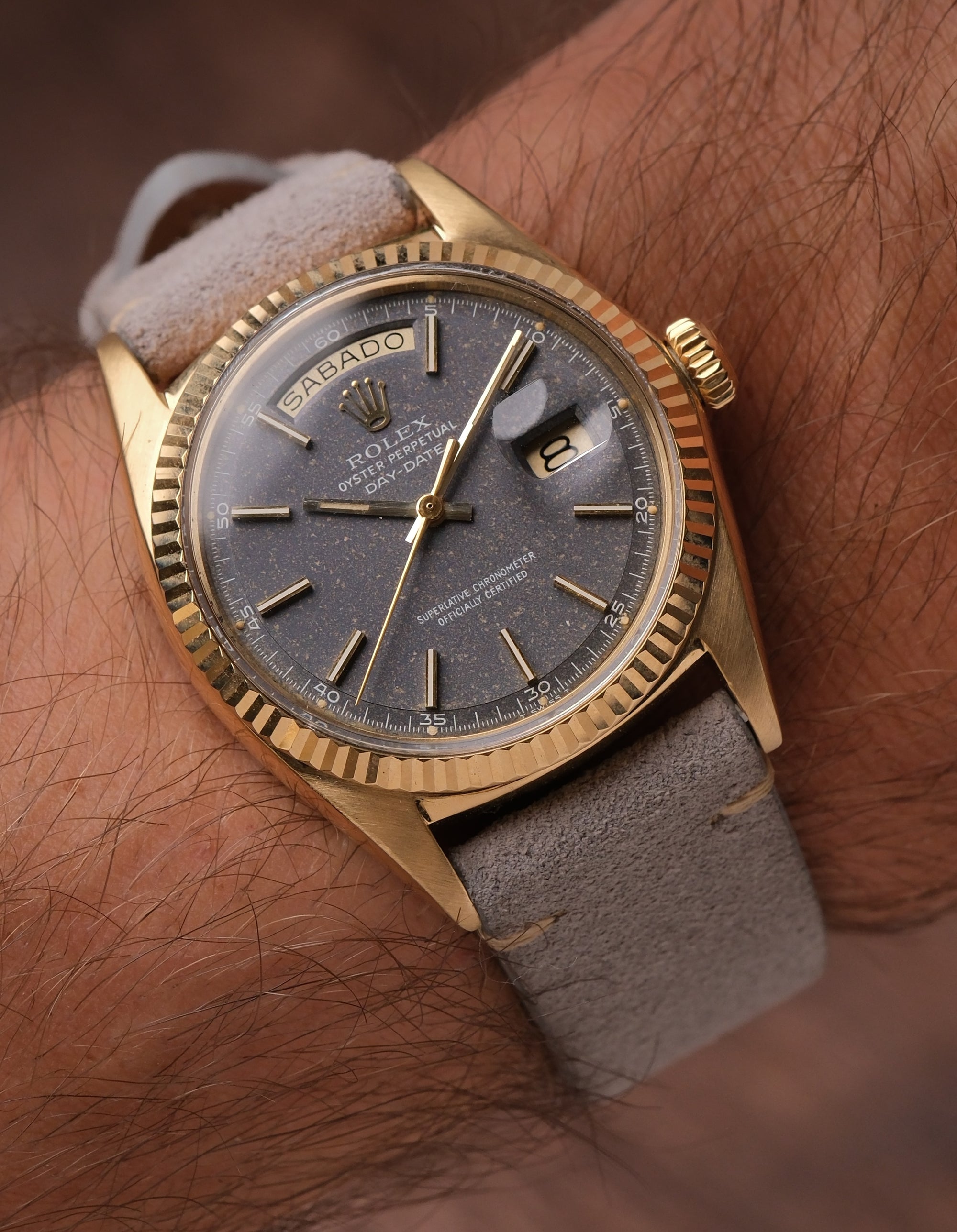 Rolex Day-Date 36 1803 Rare Grey Confetti / Granite dial 1 out of 1 - 1972