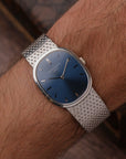 Philippe Golden Ellipse 3548G 18K White Gold Blue Dial (Patek Service)