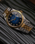 Rolex Datejust 36 16013 Blue Vignette Diamond Dial Two-Tone (1988)