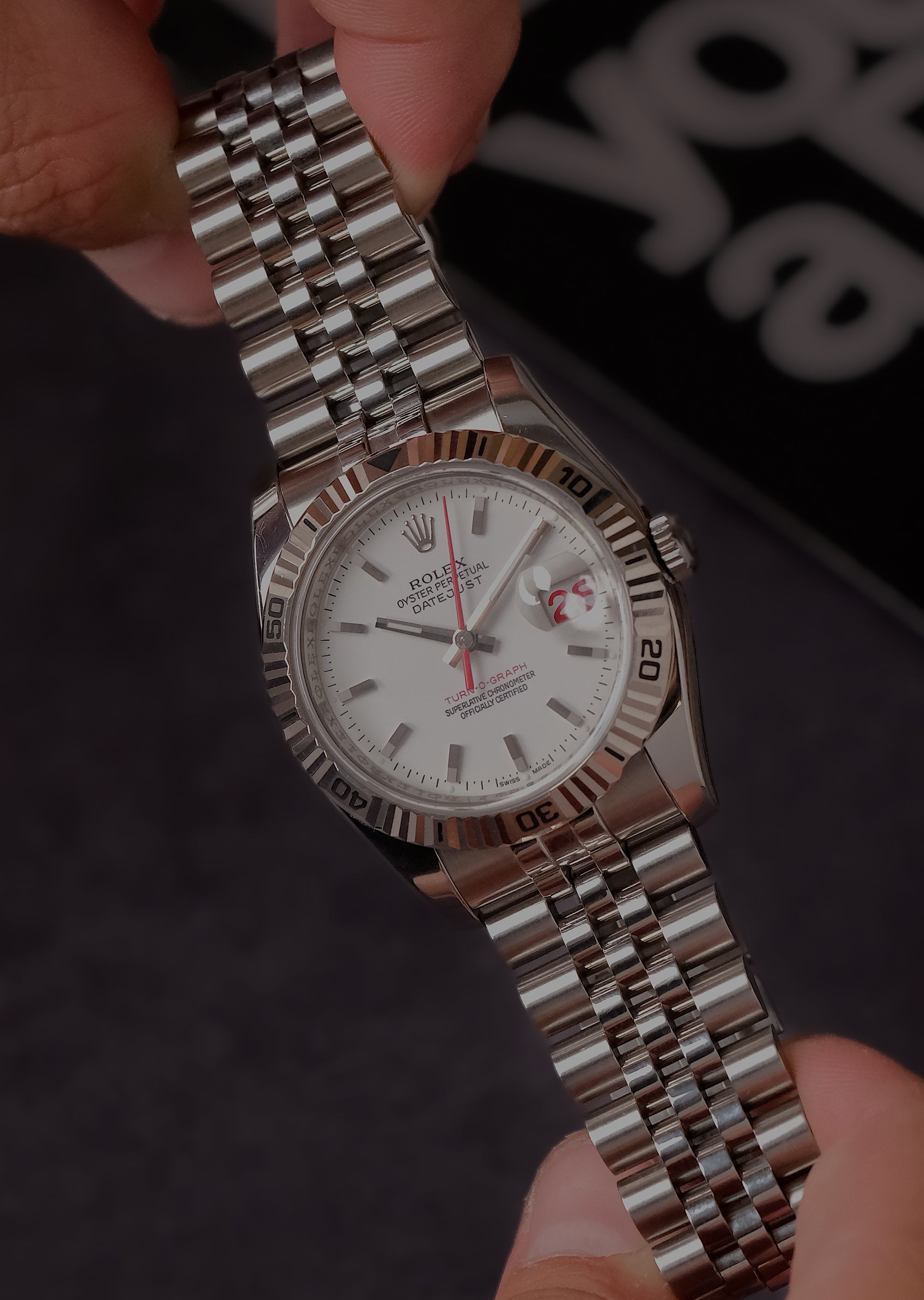 Rolex Datejust Turn-O-Graph 116264 White Dial Jubilee (Z-Serial c. 2006) 21% VAT watch