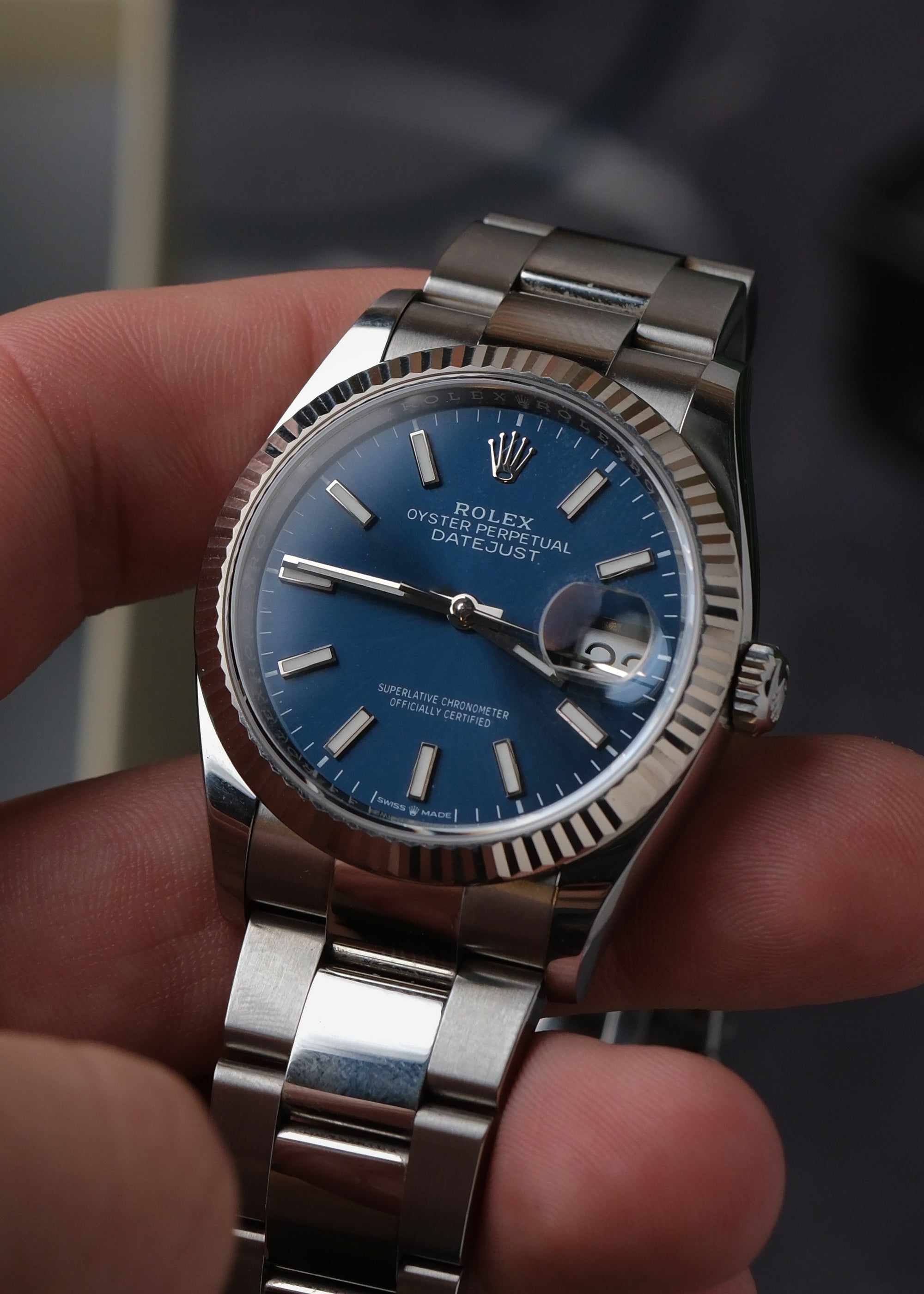 Rolex Datejust 126234 sunburst blue full set