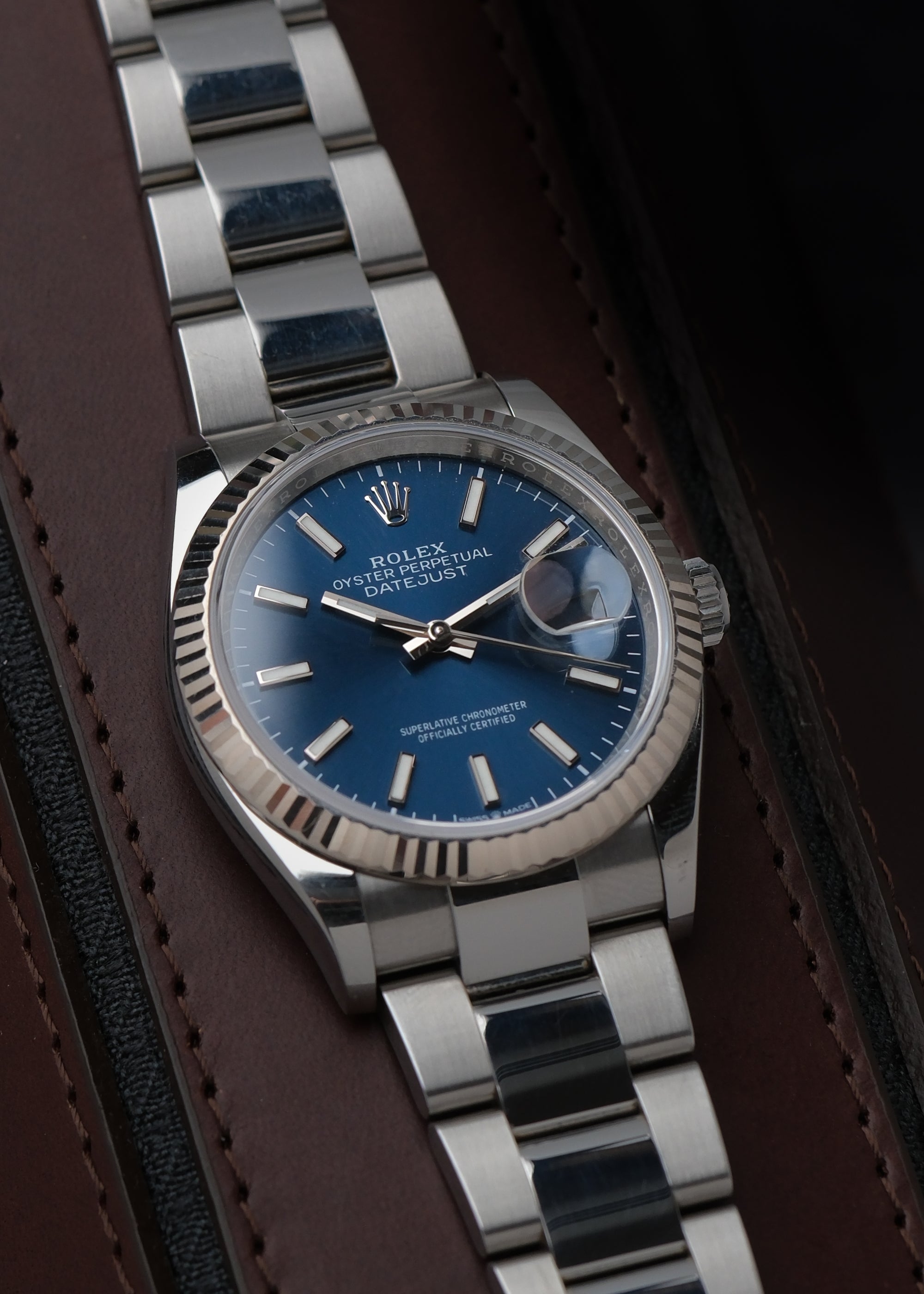 Rolex Datejust 126234 sunburst blue full set
