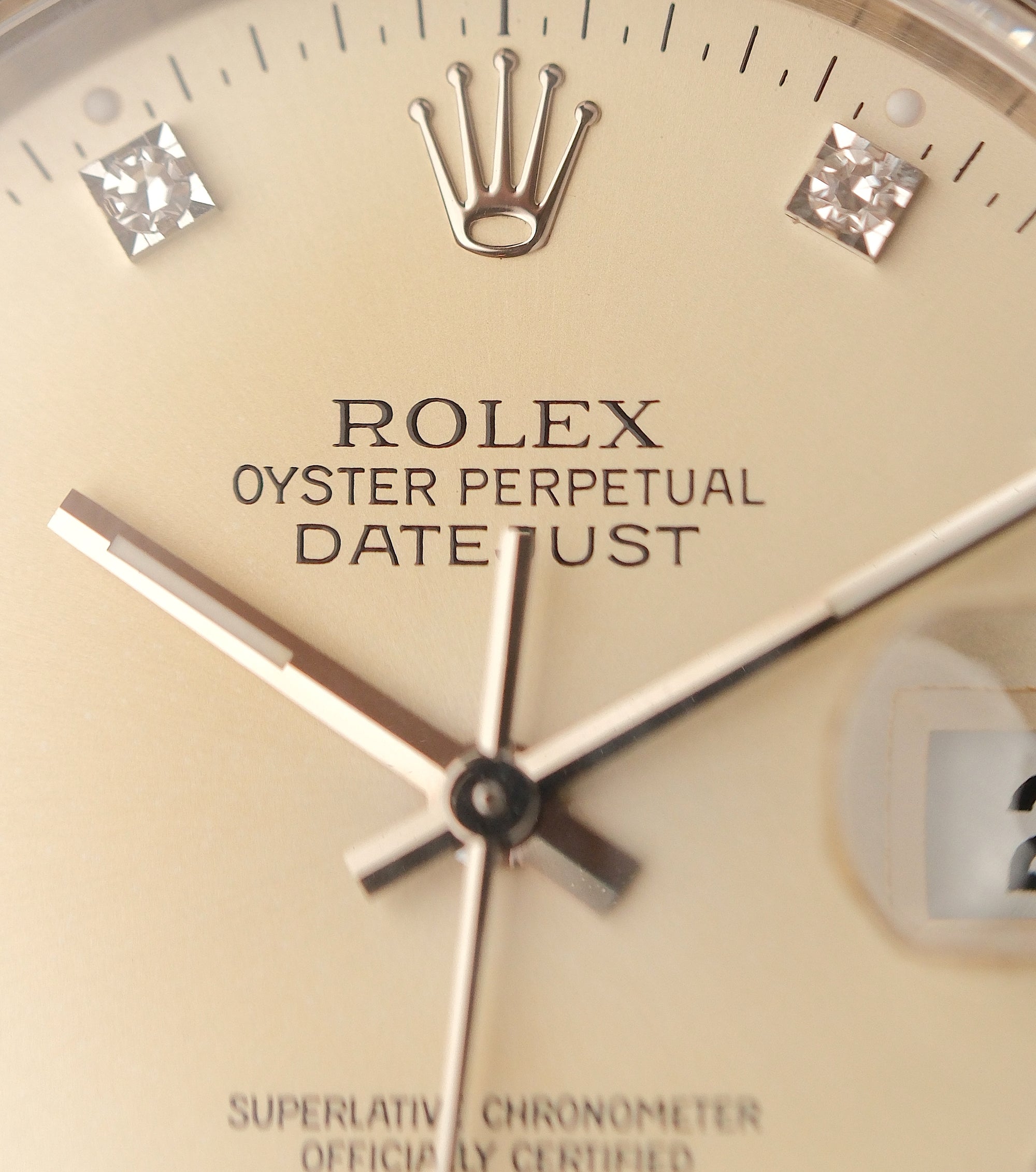 16234 G – Rare Ivory / Cream Patina Diamond Dial (C (VAT DEDUCTABLE)