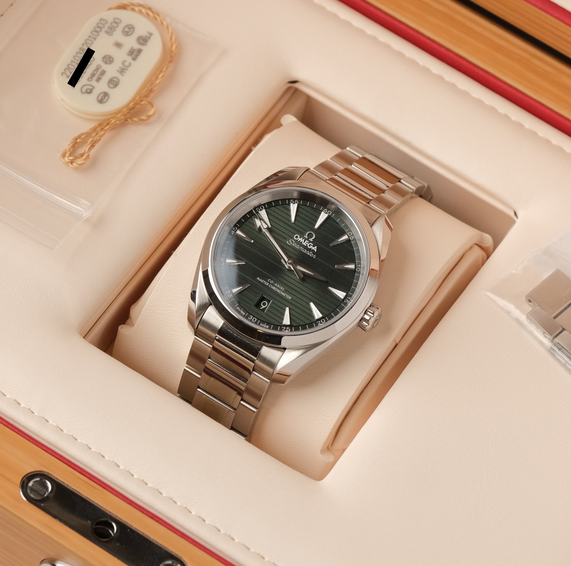 Omega Seamaster Aqua Terra 150M 38mm Green Teak Dial Ref. NEW - VAT reclamable out of EU