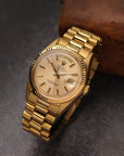 Rolex Day-Date 36 18k Yellow Gold Tropical Pinkish Dial Ref. 1803 – 1972 Stamped Papers