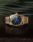 RES Rolex Datejust 36 16013 Blue Vignette Diamond Dial Two-Tone (1988)
