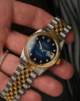 RES Rolex Datejust 36 16013 Blue Vignette Diamond Dial Two-Tone (1988)