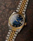 RES Rolex Datejust 36 16013 Blue Vignette Diamond Dial Two-Tone (1988)